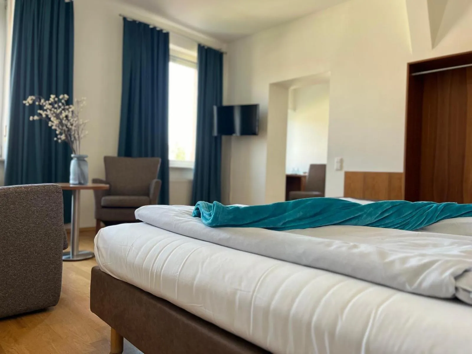 Bed in Landgasthof zur Sonne I Hotel & Restaurant