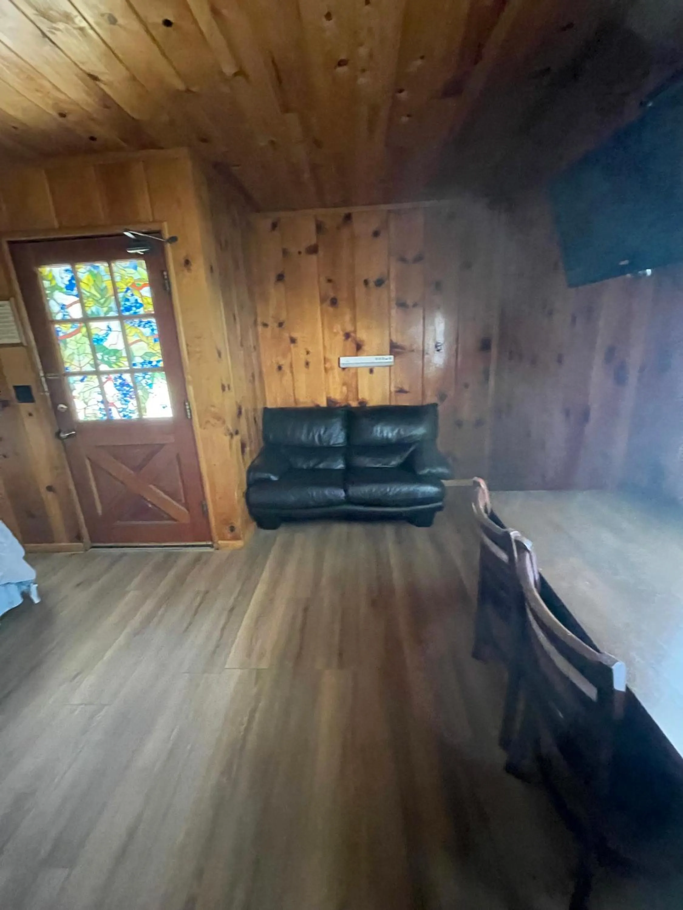 Seating area in Mountain View Cabins