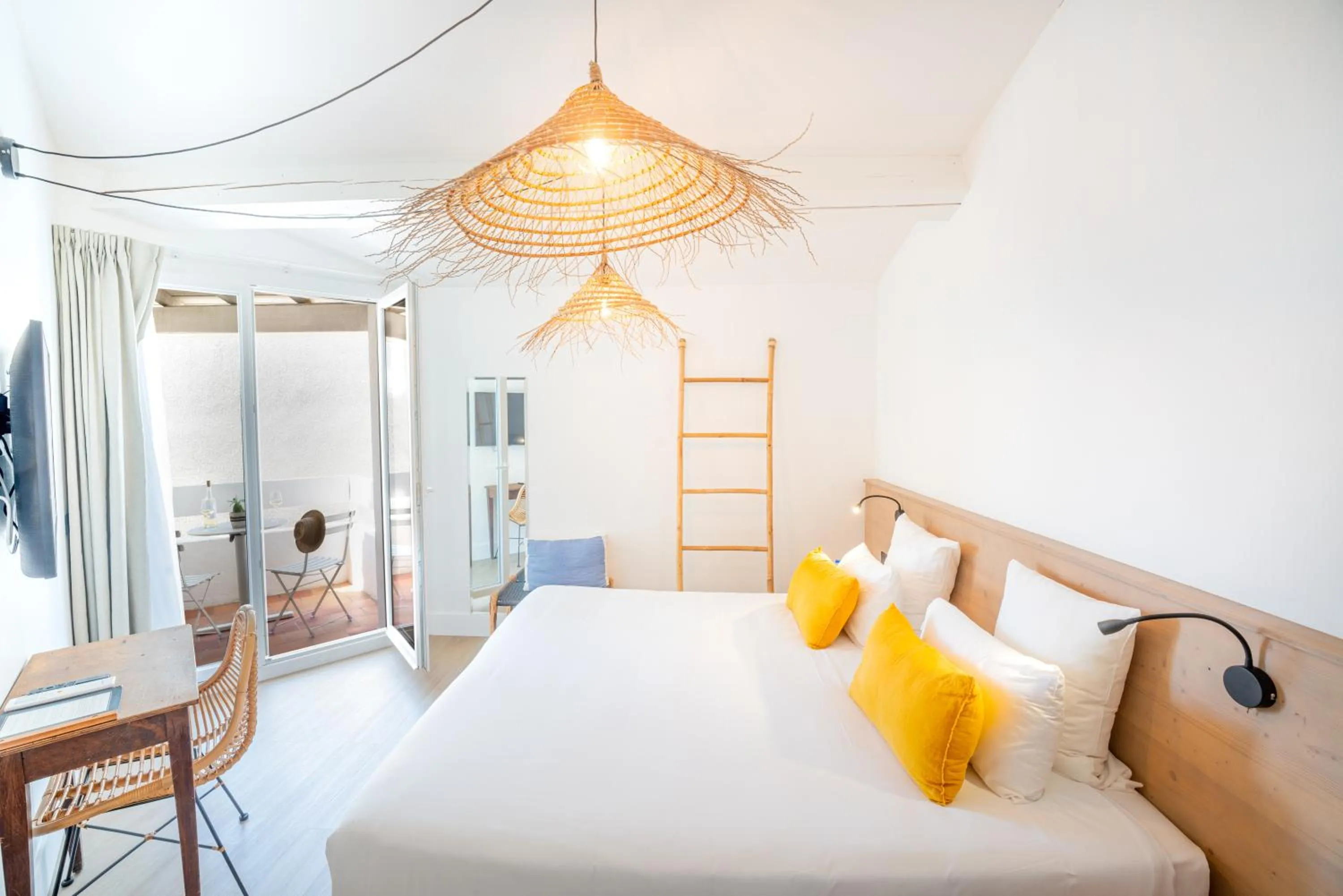 Bed in Hôtel Casa Marina