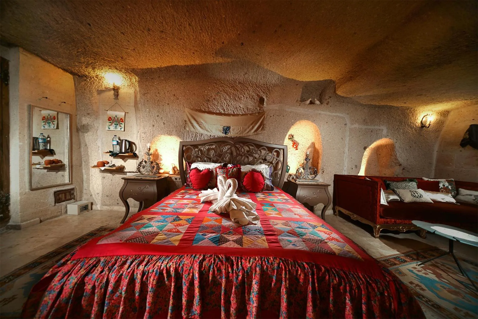Bed in Pigeon Hotel Cappadocia