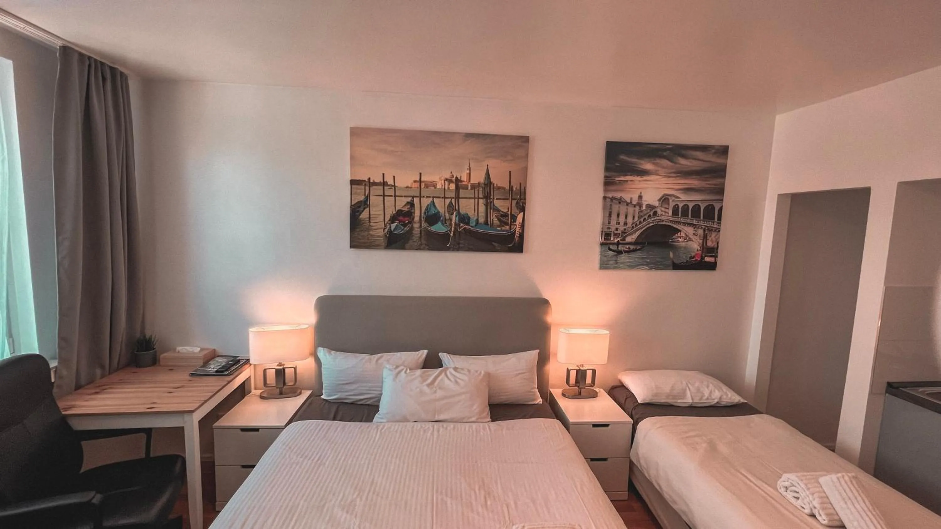 Bed in Apartments am Rheingarten