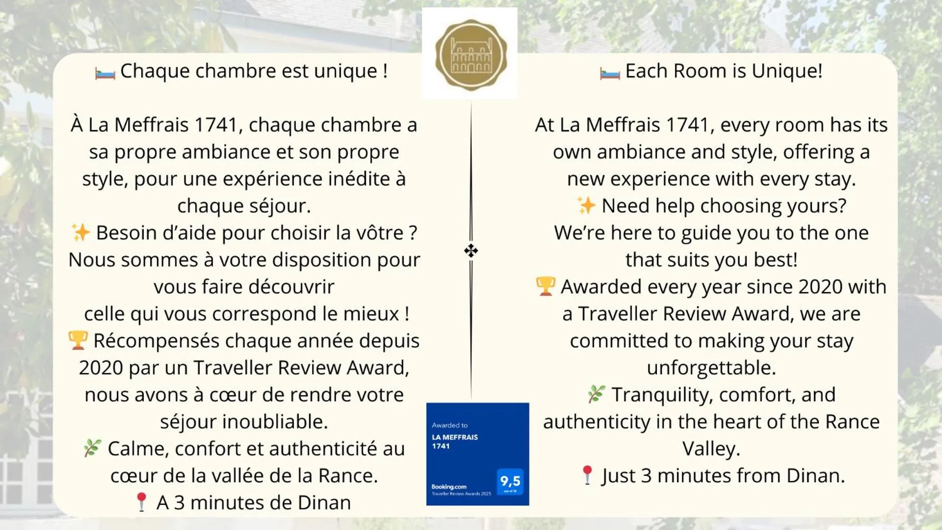 View (from property/room) in La Meffrais 1741 - Manoir Élégant - B&B - Parking - 3 min de Dinan