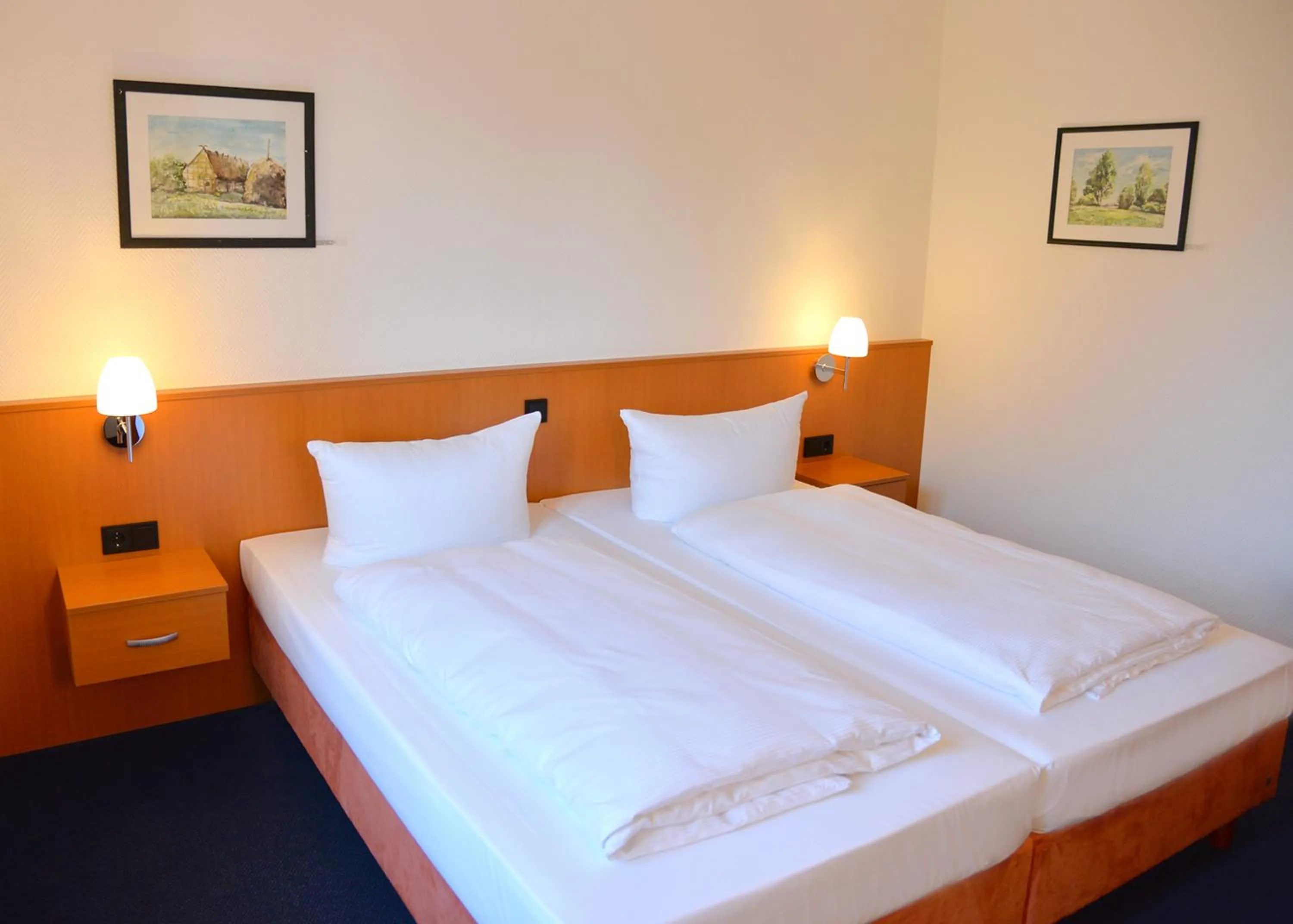 Bed in Hotel Spreewaldeck