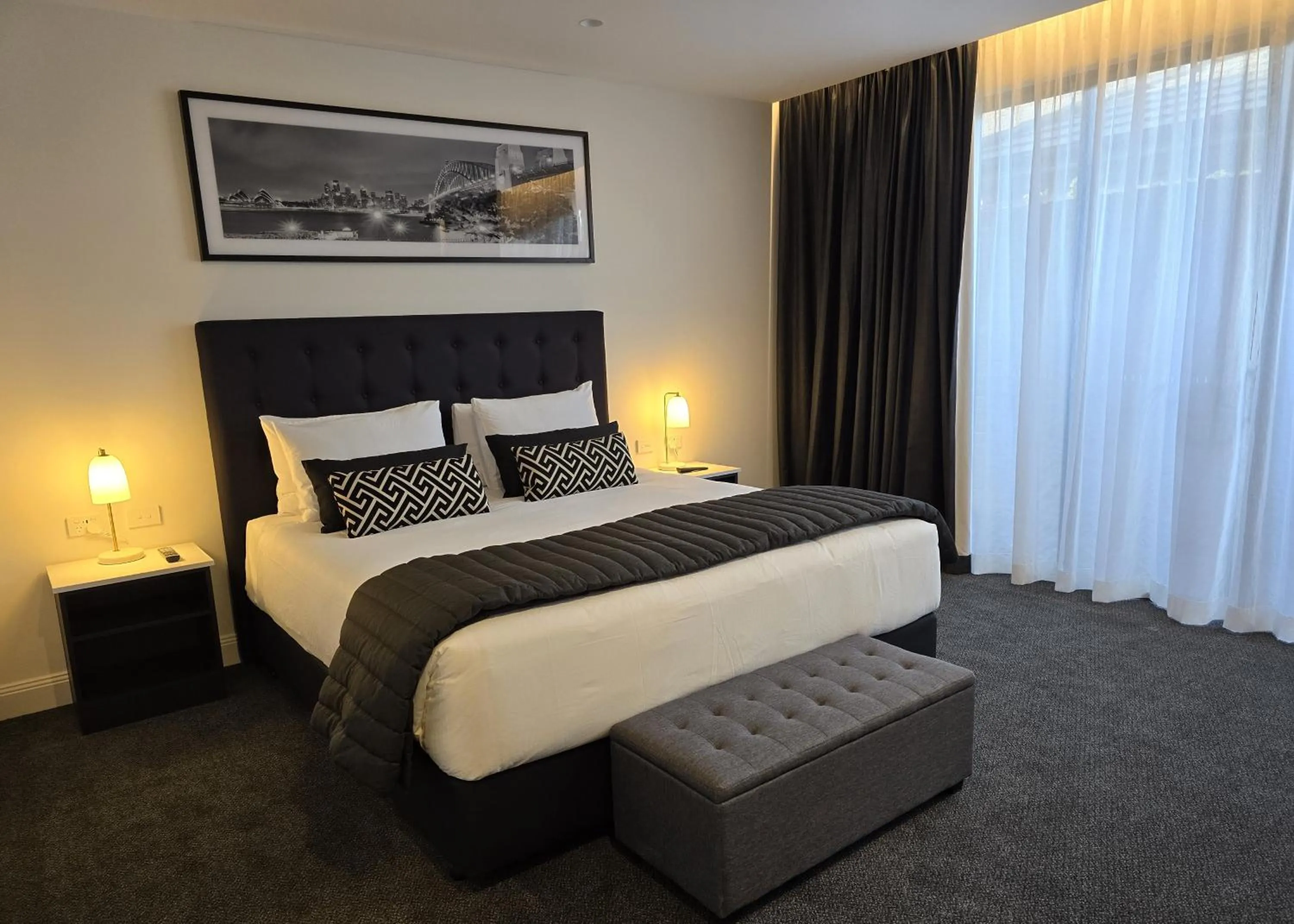 Bed in The Abbey Motel Goulburn