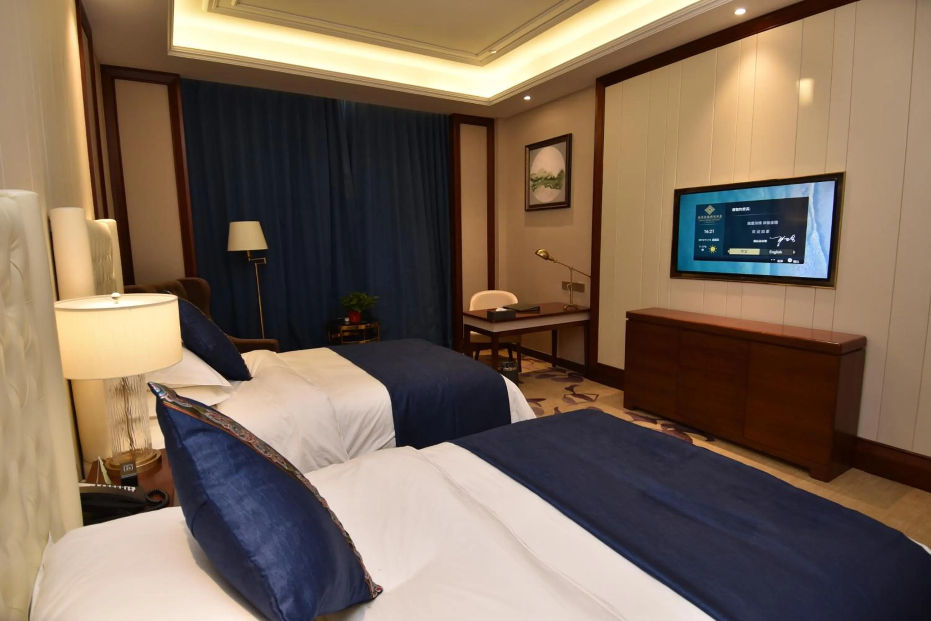 Bedroom, Bed in Taizhou Haiyan Jinling International Hotel