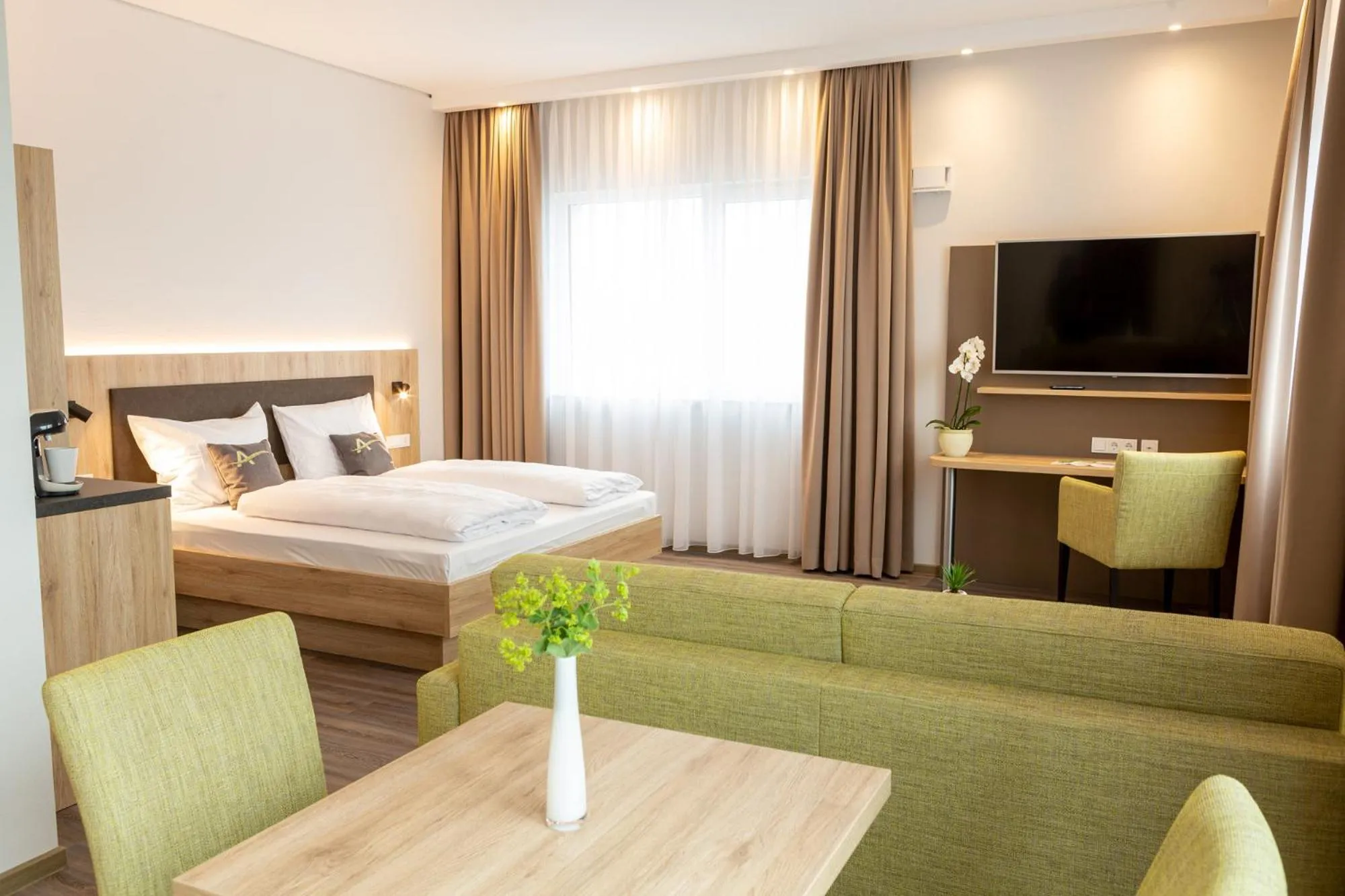 Bed in Aparthotel Am Pfaffenstein