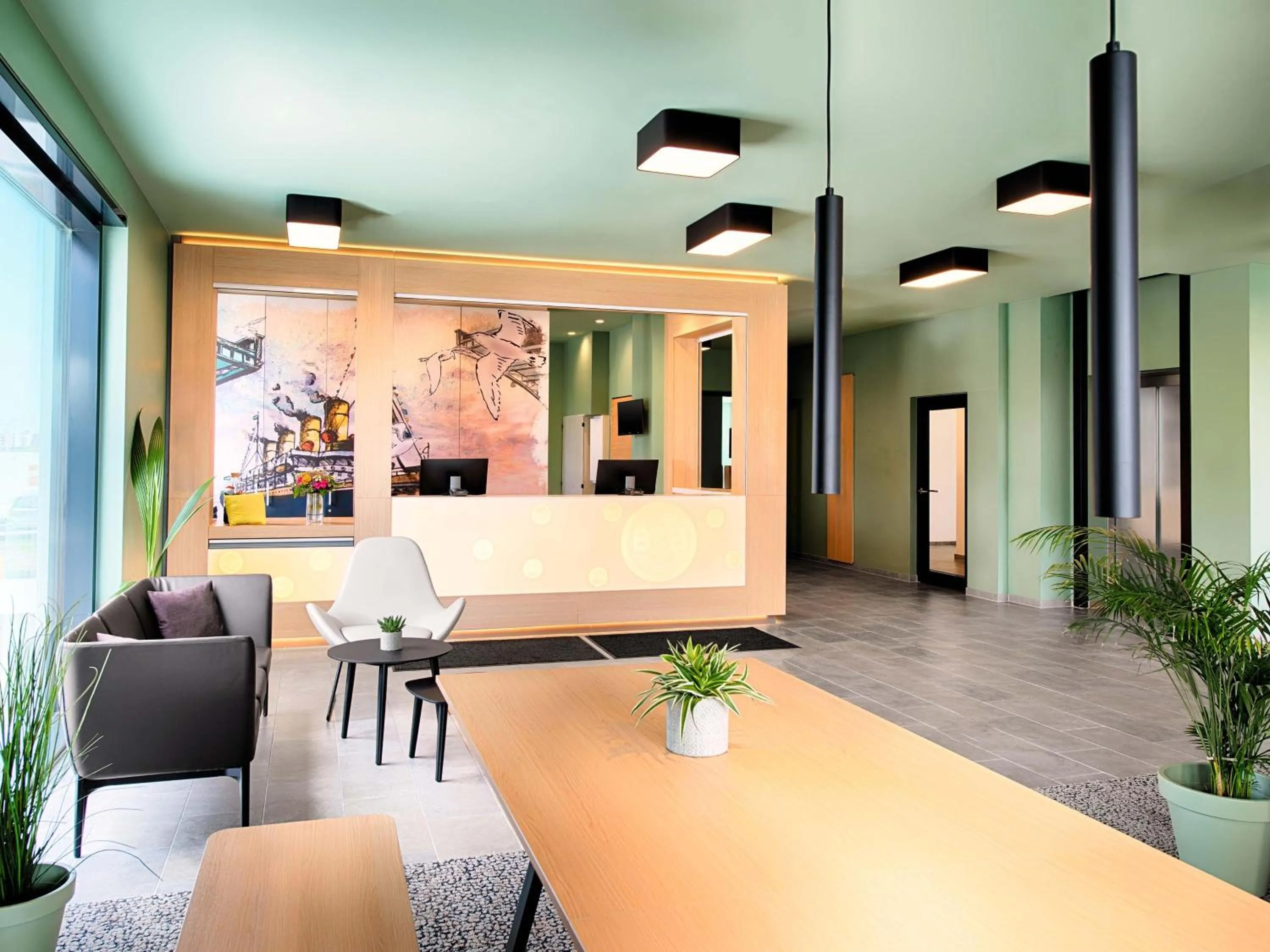 Lobby or reception in B&B Hotel Wilhelmshaven