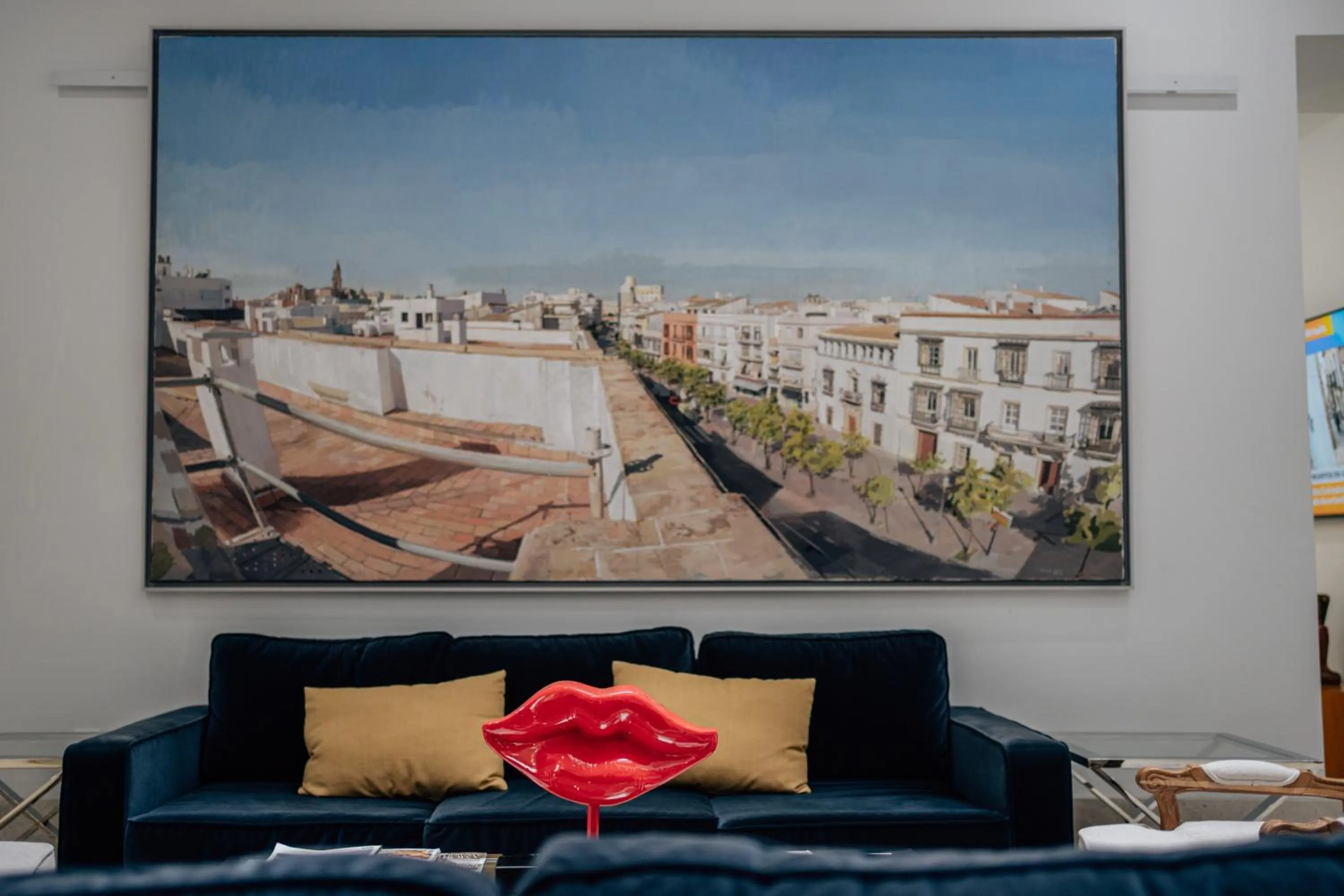 Communal lounge/ TV room in Hotel Boutique Palacio Corredera