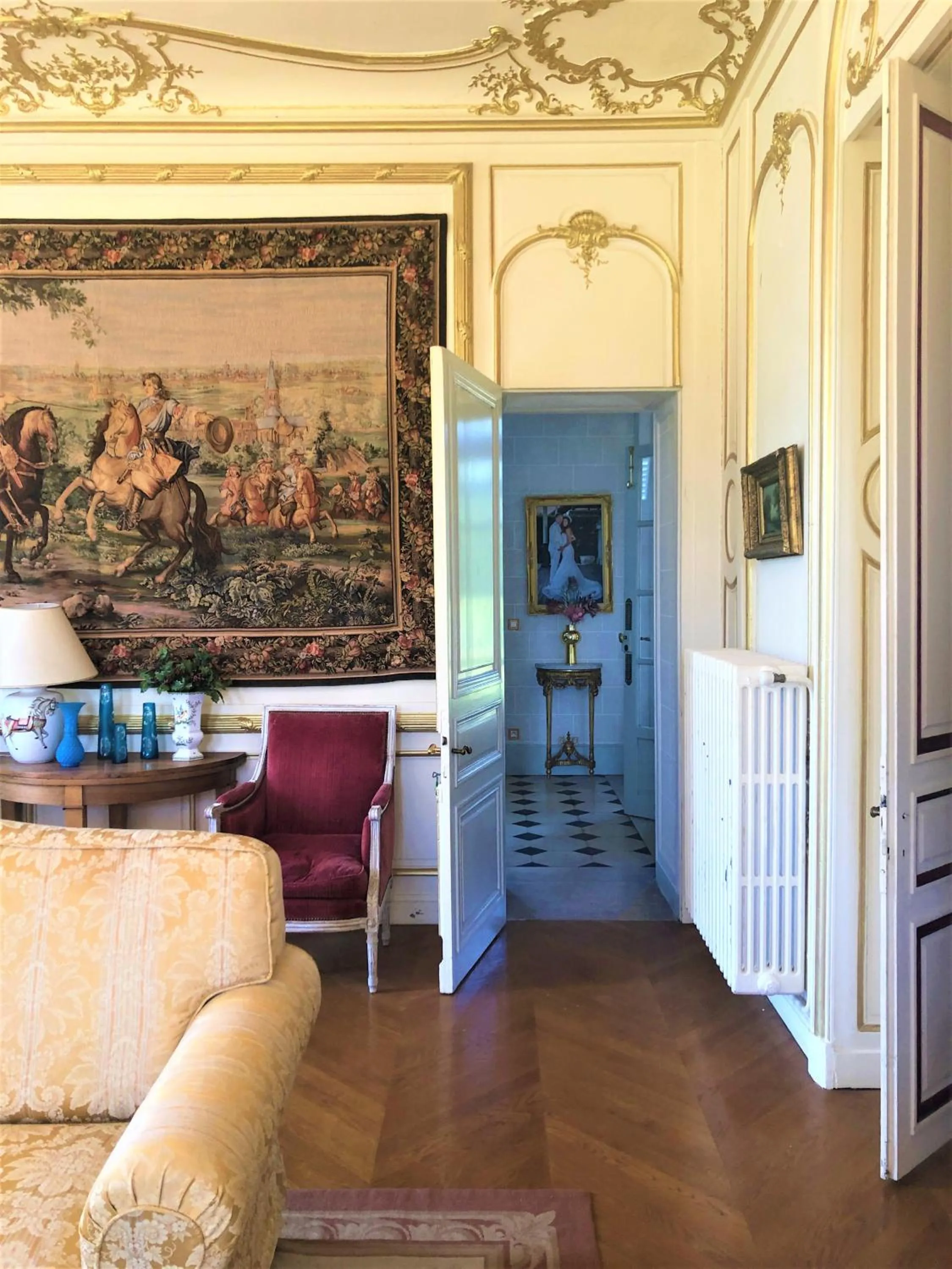 Living room in Château du Boulay Morin