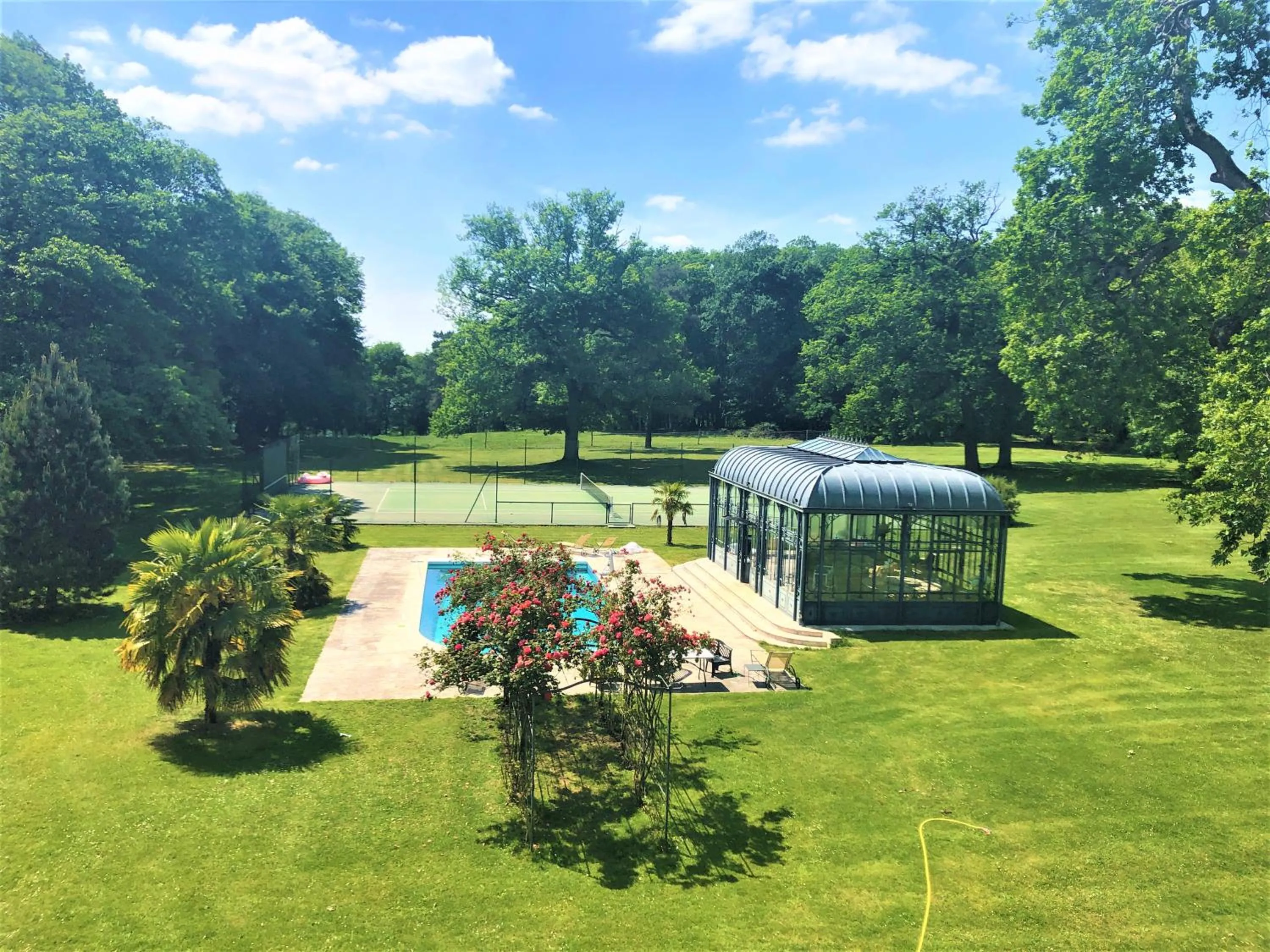 Garden view in Château du Boulay Morin