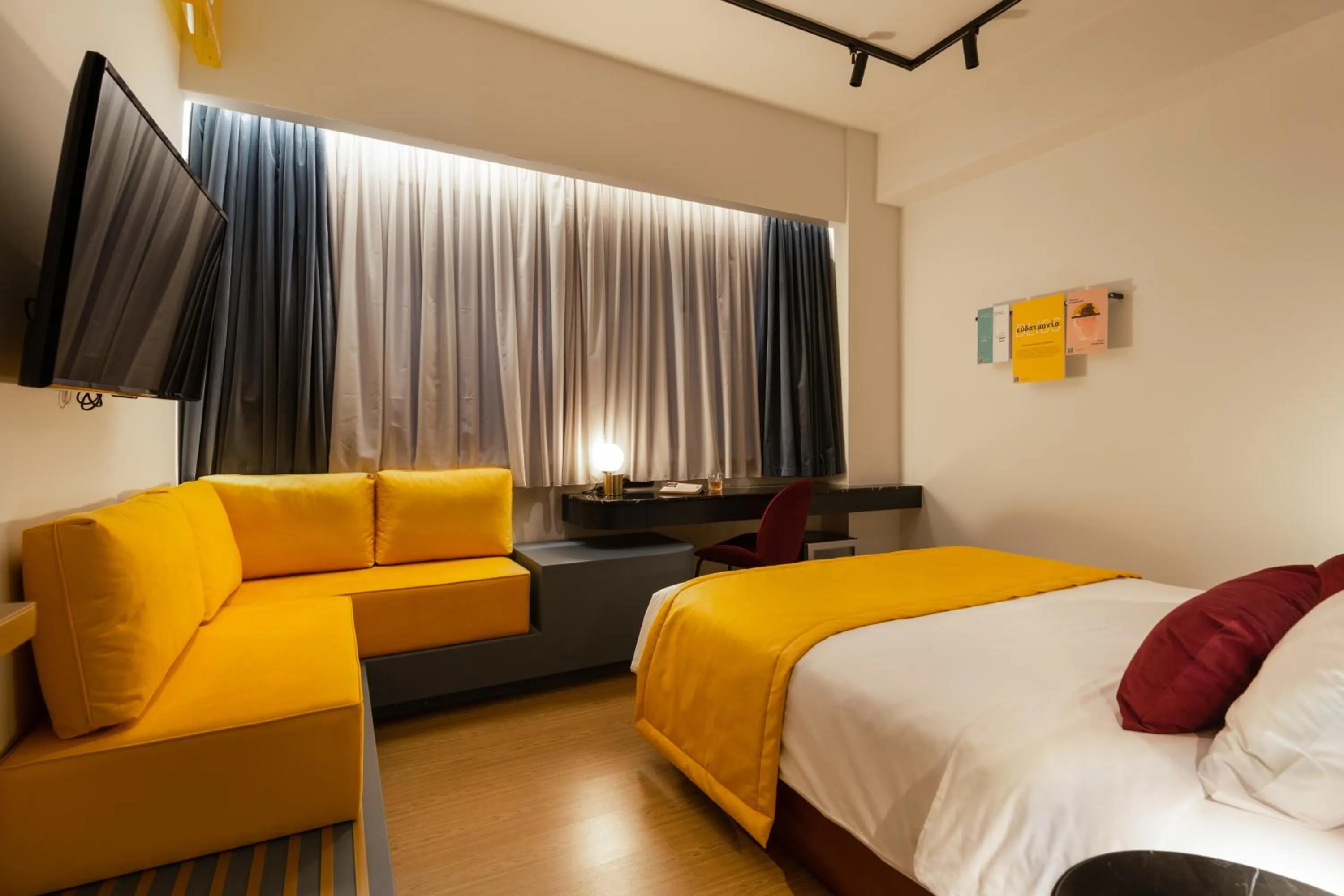 Bed in Colors Hotel Athens