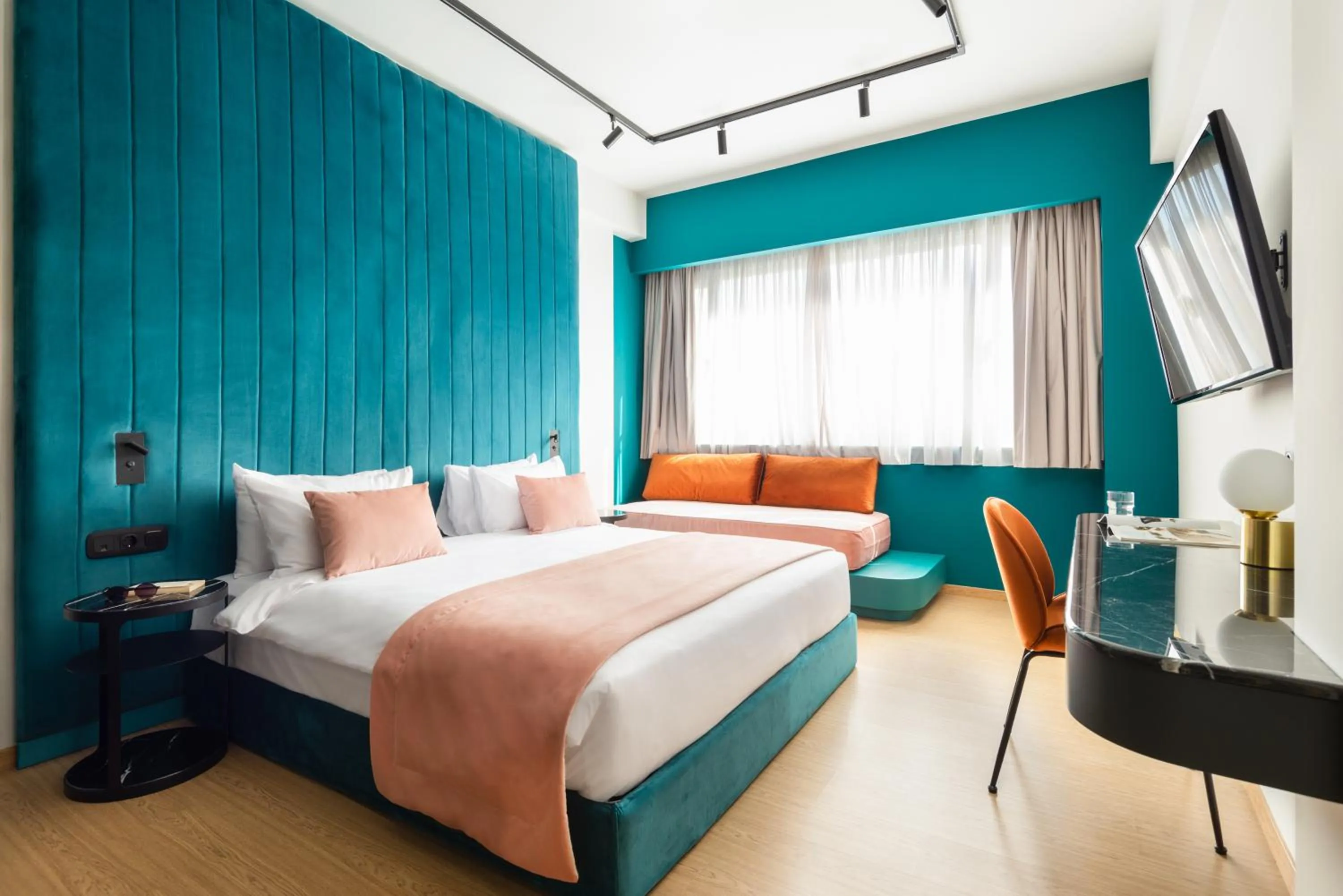Bed in Colors Hotel Athens