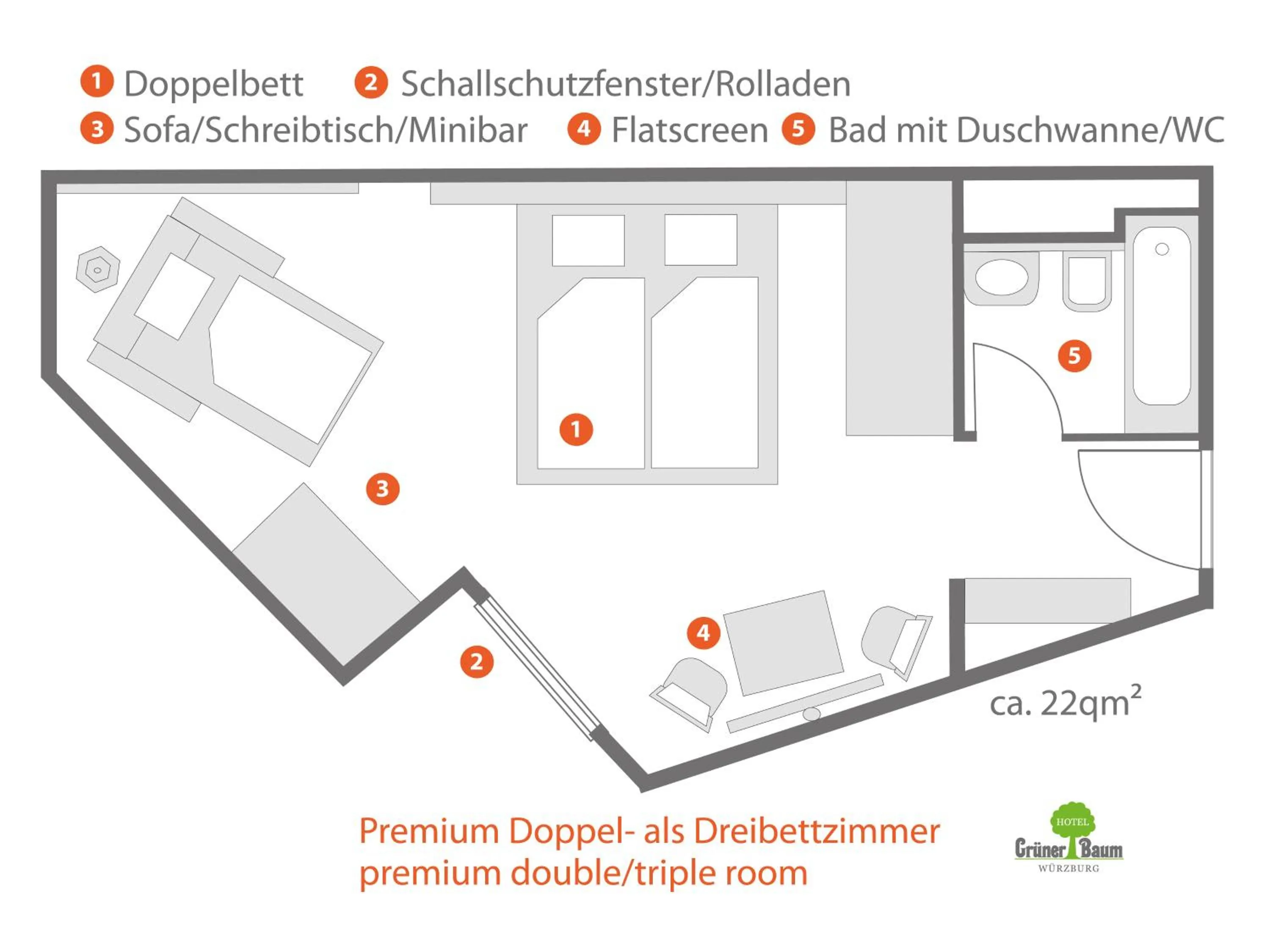 Floor plan in Hotel Grüner Baum