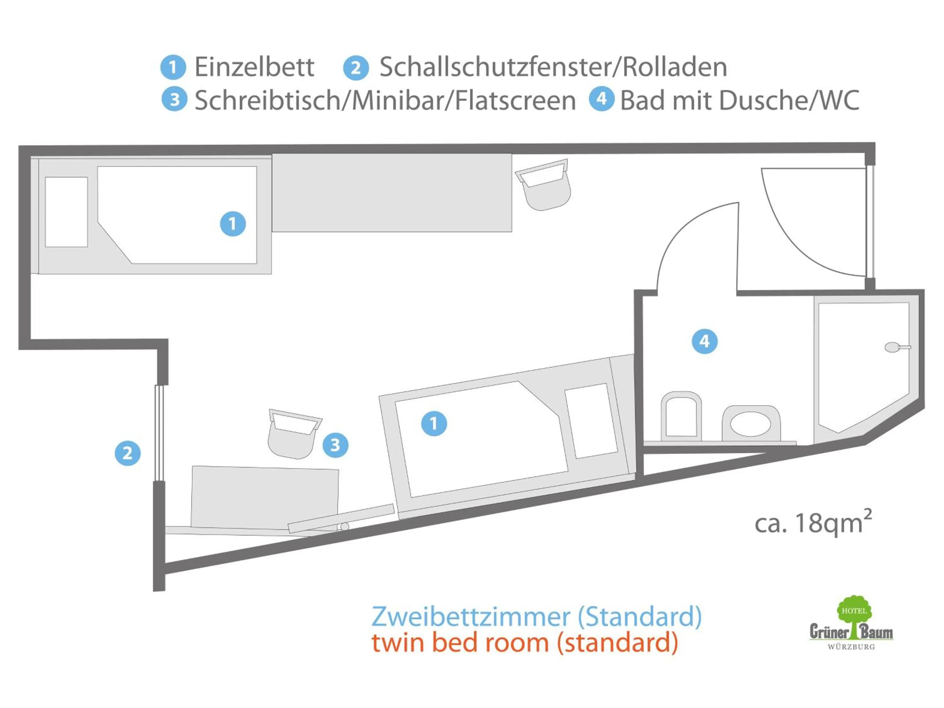 Floor plan in Hotel Grüner Baum