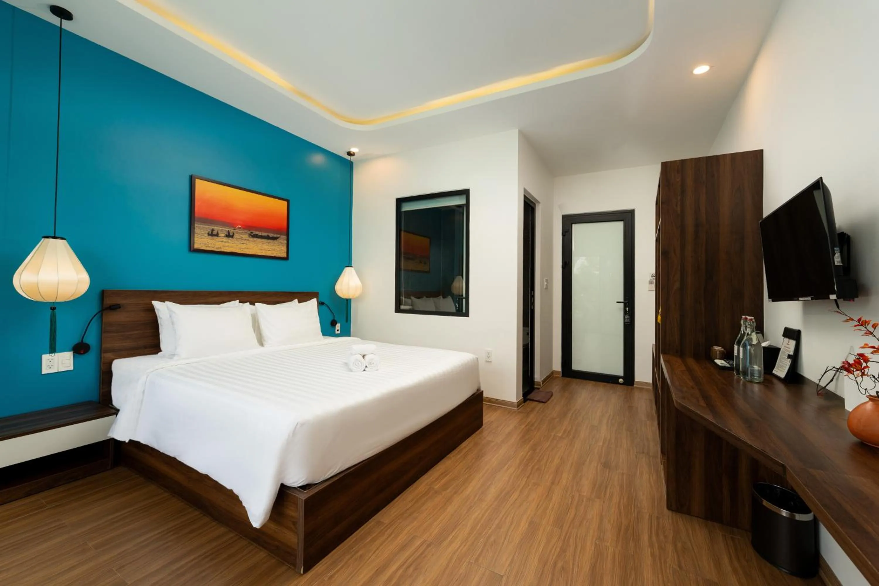 Bed in Hoianese Pool & Sunset Hotel - Cultural Experiential Hotel