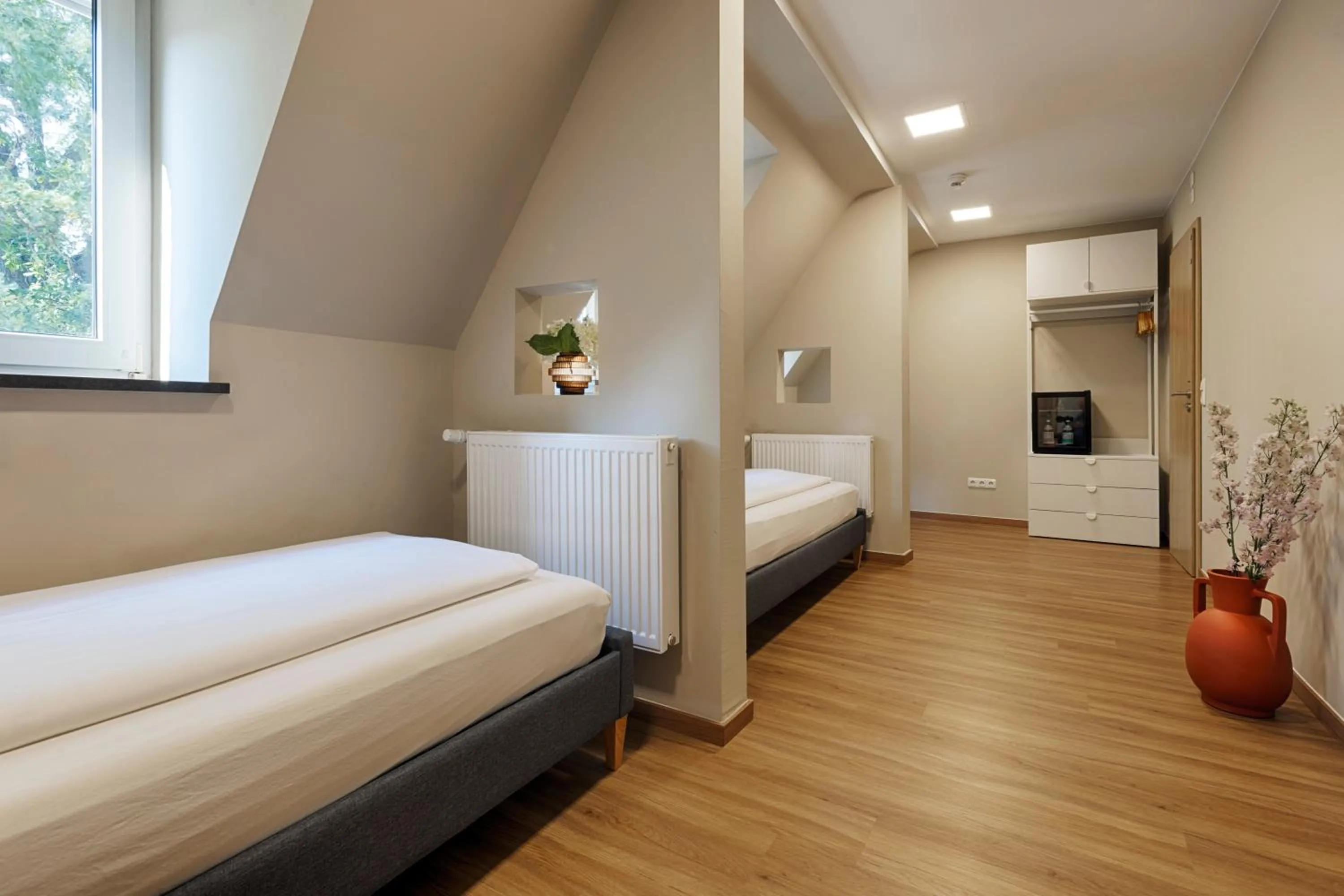 Photo of the whole room, Bed in Hotel Fischzucht in Würzburg