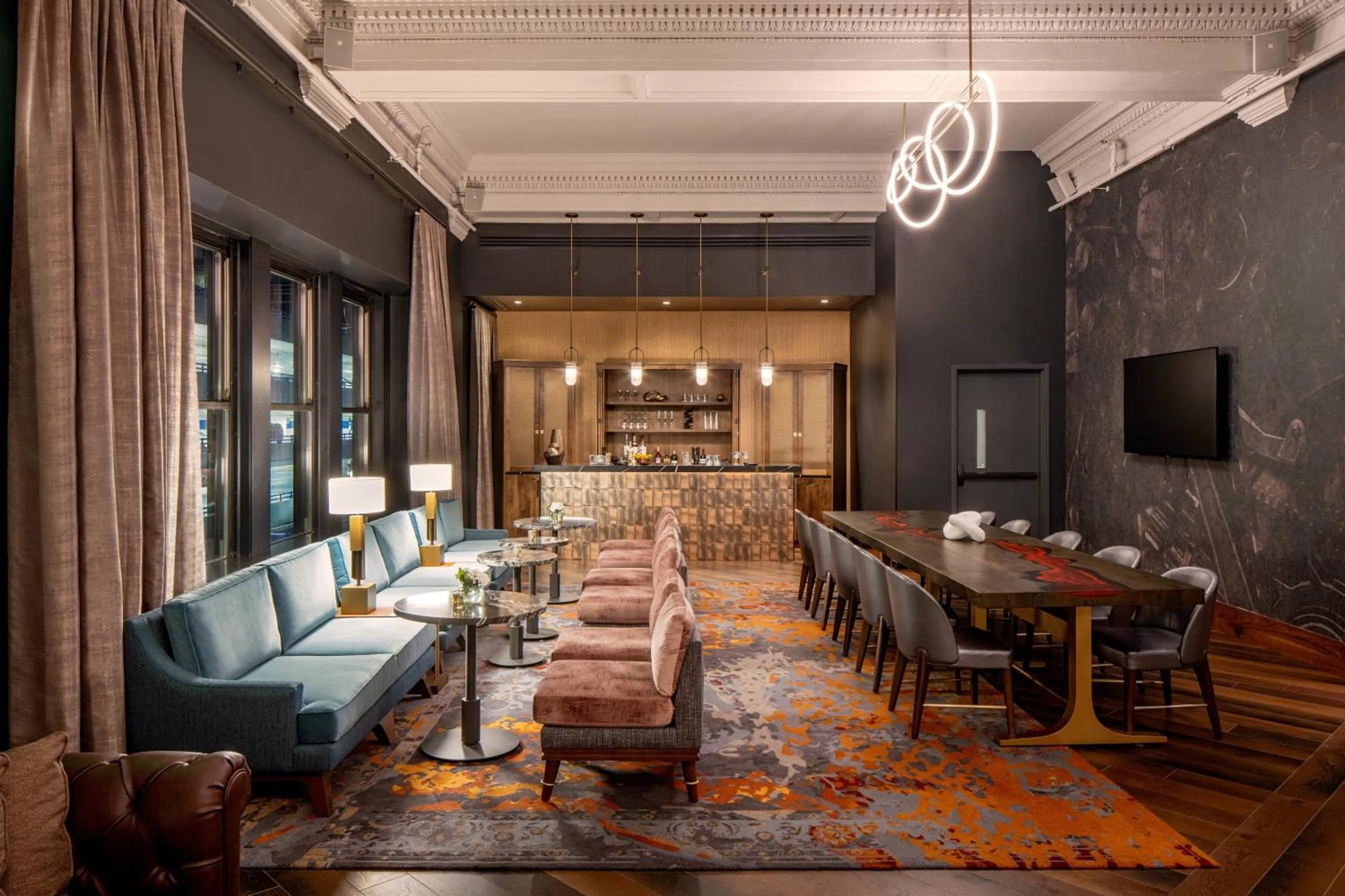 Lounge or bar in The Industrialist Hotel, Pittsburgh, Autograph Collection