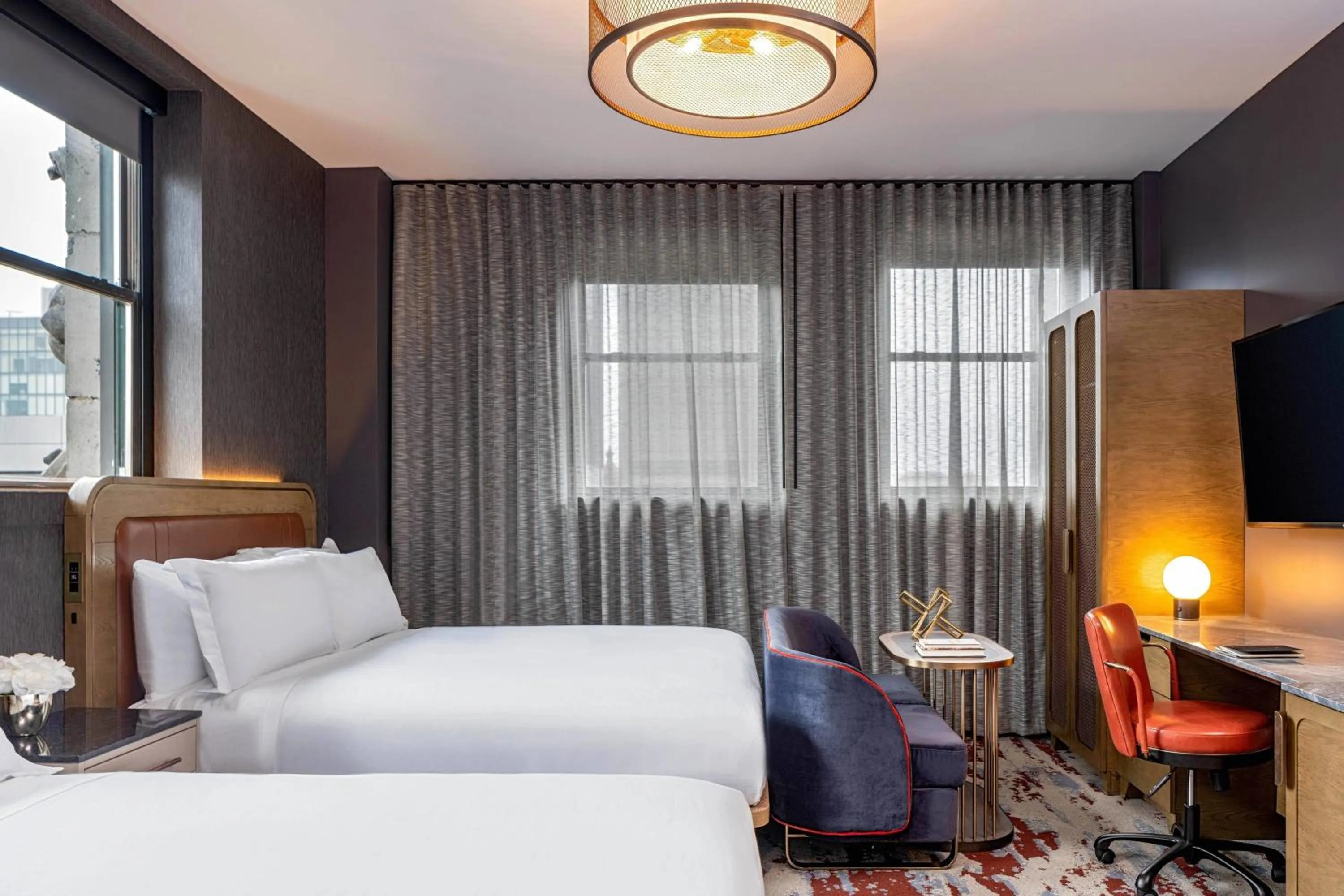 Photo of the whole room, Bed in The Industrialist Hotel, Pittsburgh, Autograph Collection