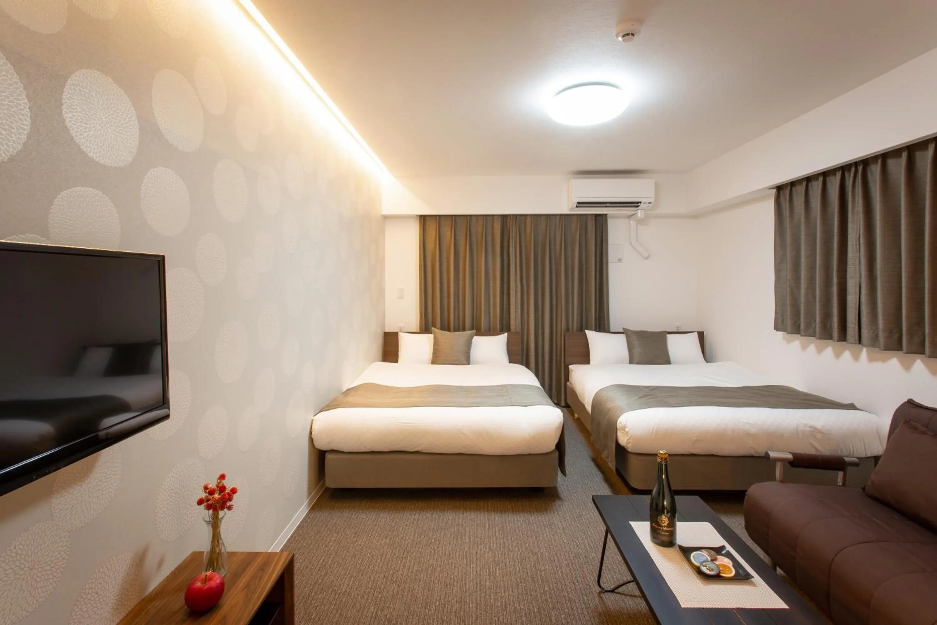 Photo of the whole room, Bed in BON Kyoto Station