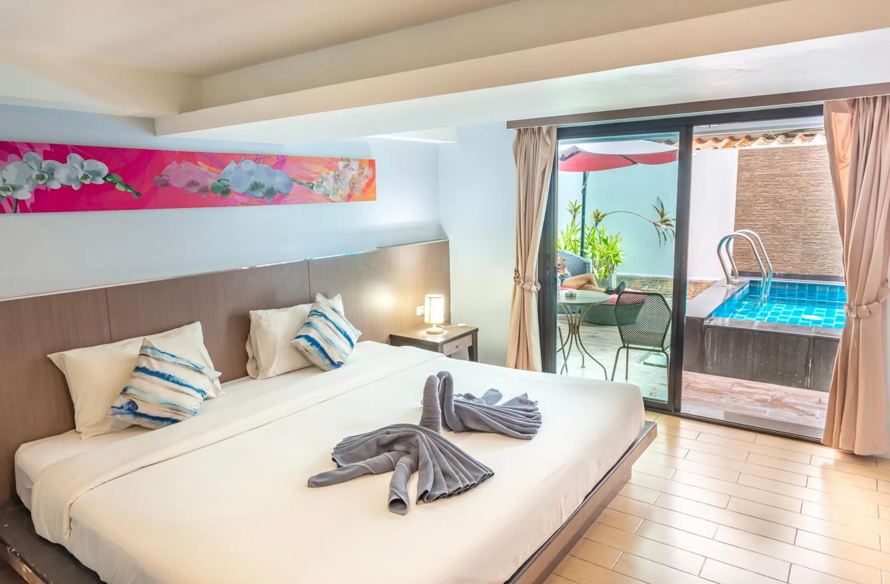 Bed in Scandia Beach Hotel