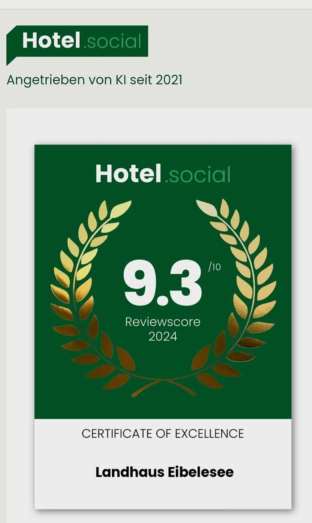 Logo/Certificate/Sign in Landhaus Eibelesee