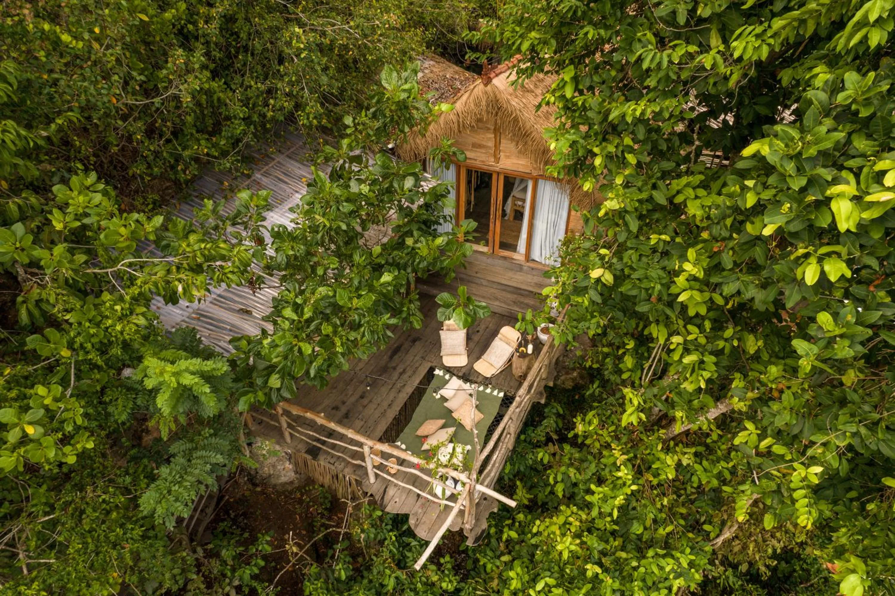 Bird's eye view in The Korowai