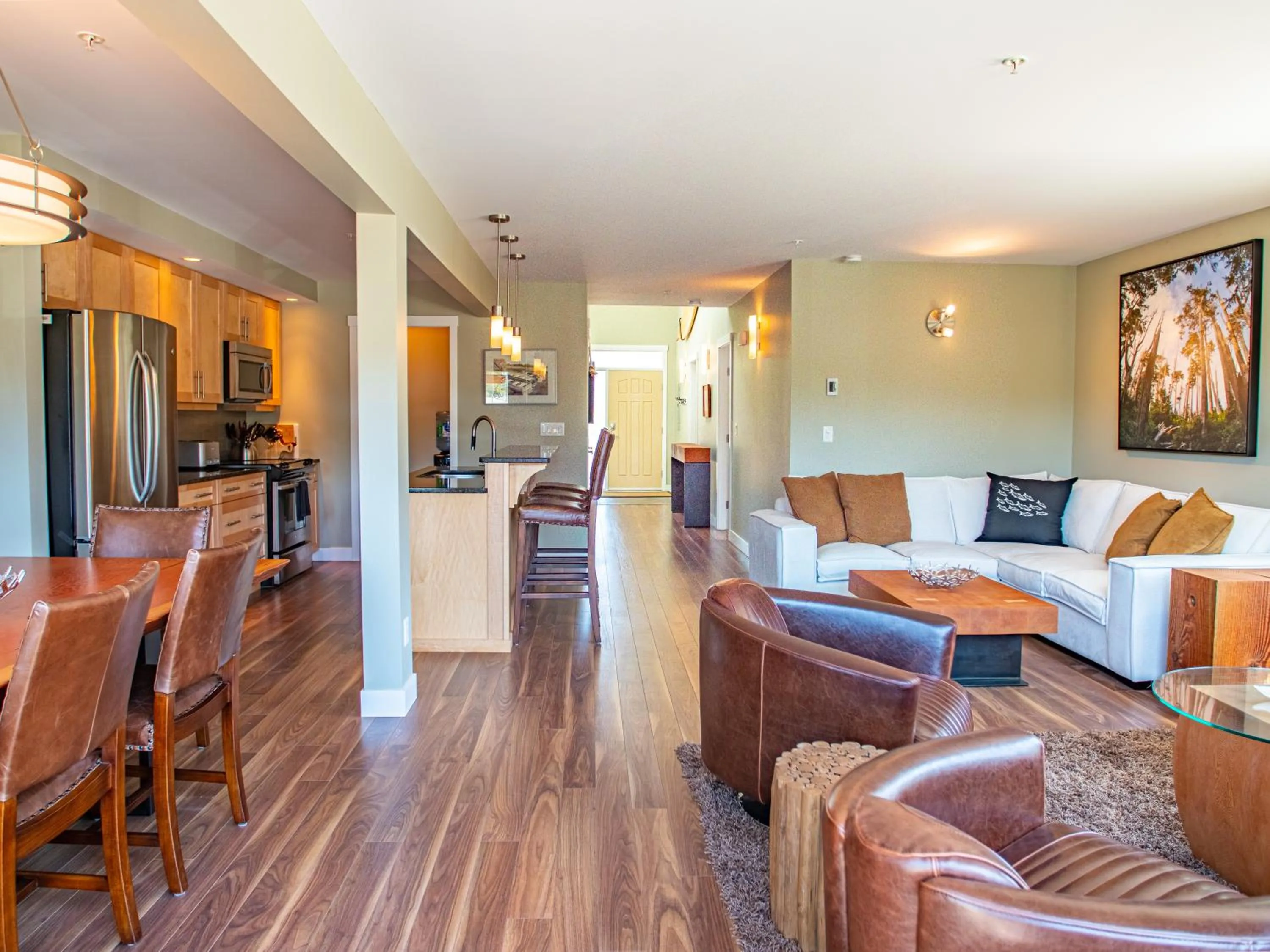 Living room in The Moorage