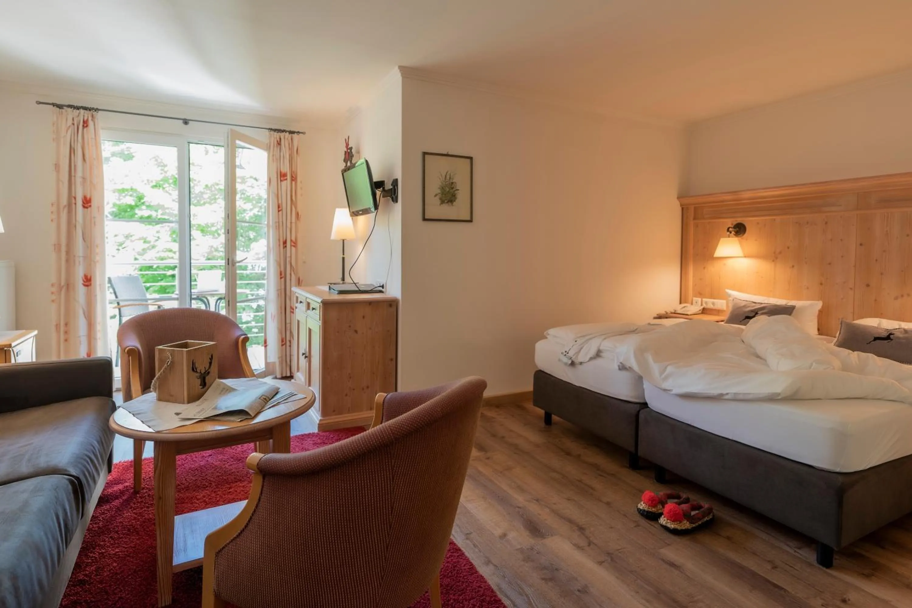 Balcony/Terrace, Bed in Grüner Baum Naturparkhotel & Schwarzwald-Restaurant