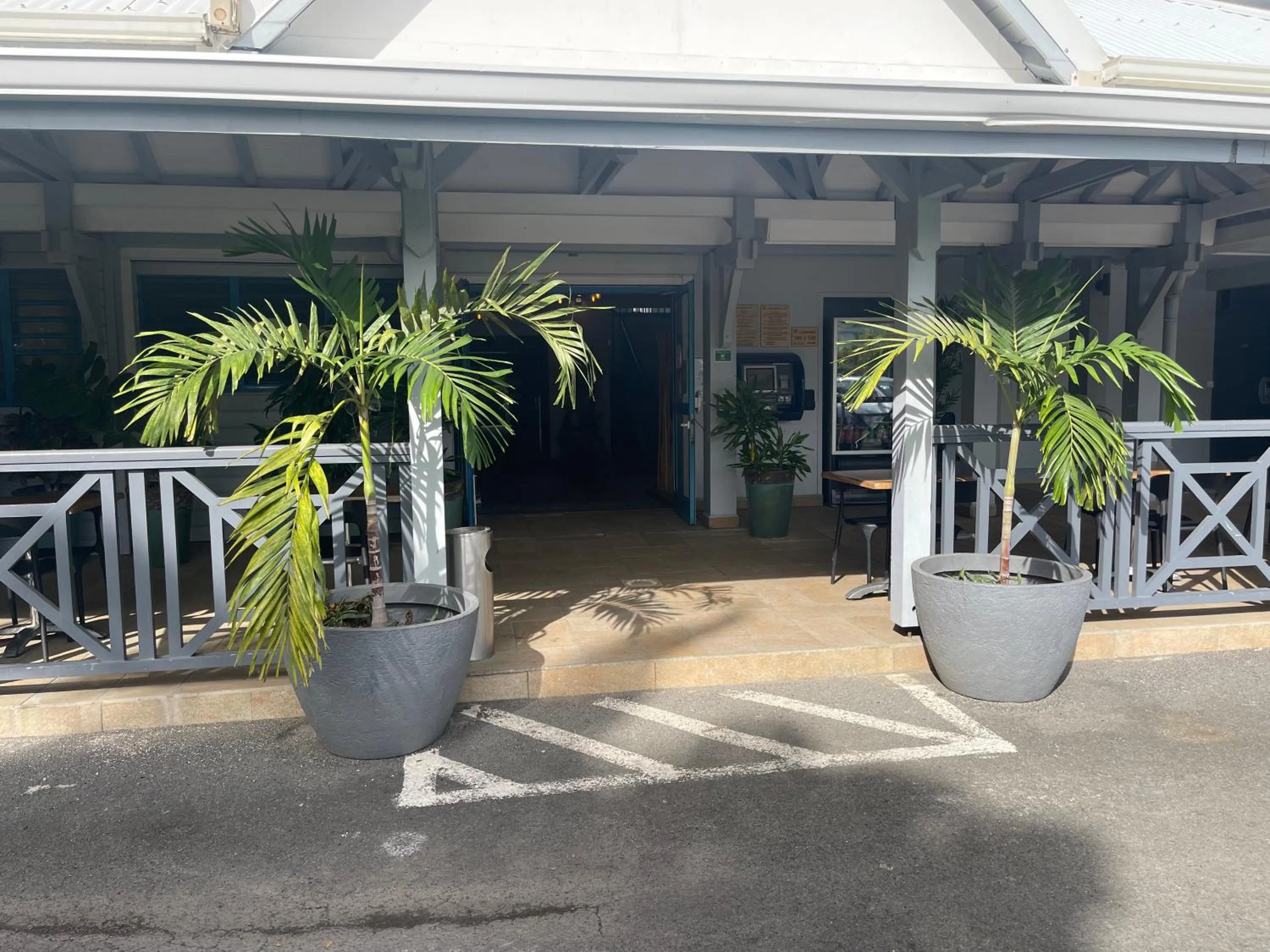 Facade/entrance in Karaibes Hotel