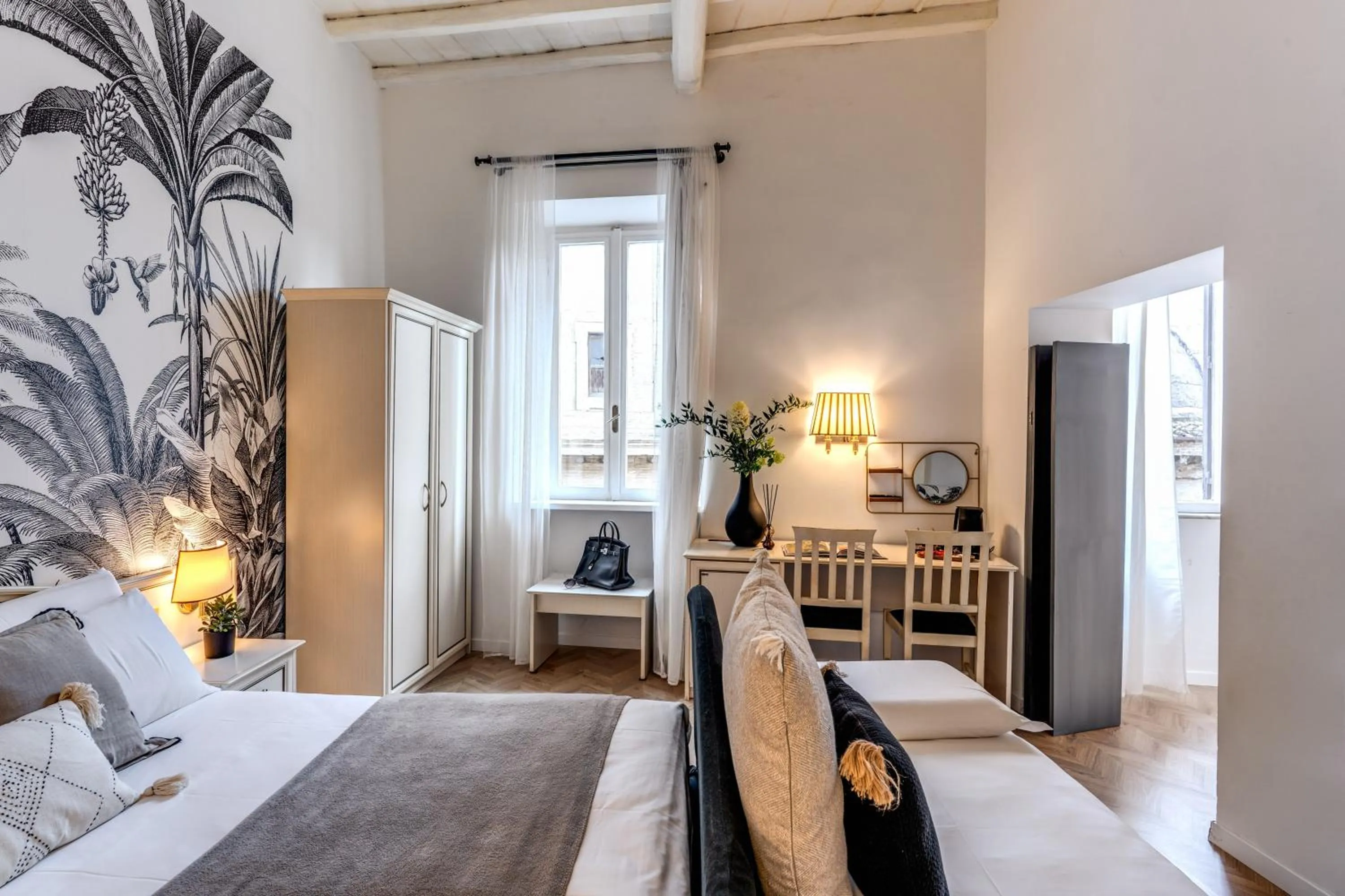 Bedroom, Bed in Baboon Room