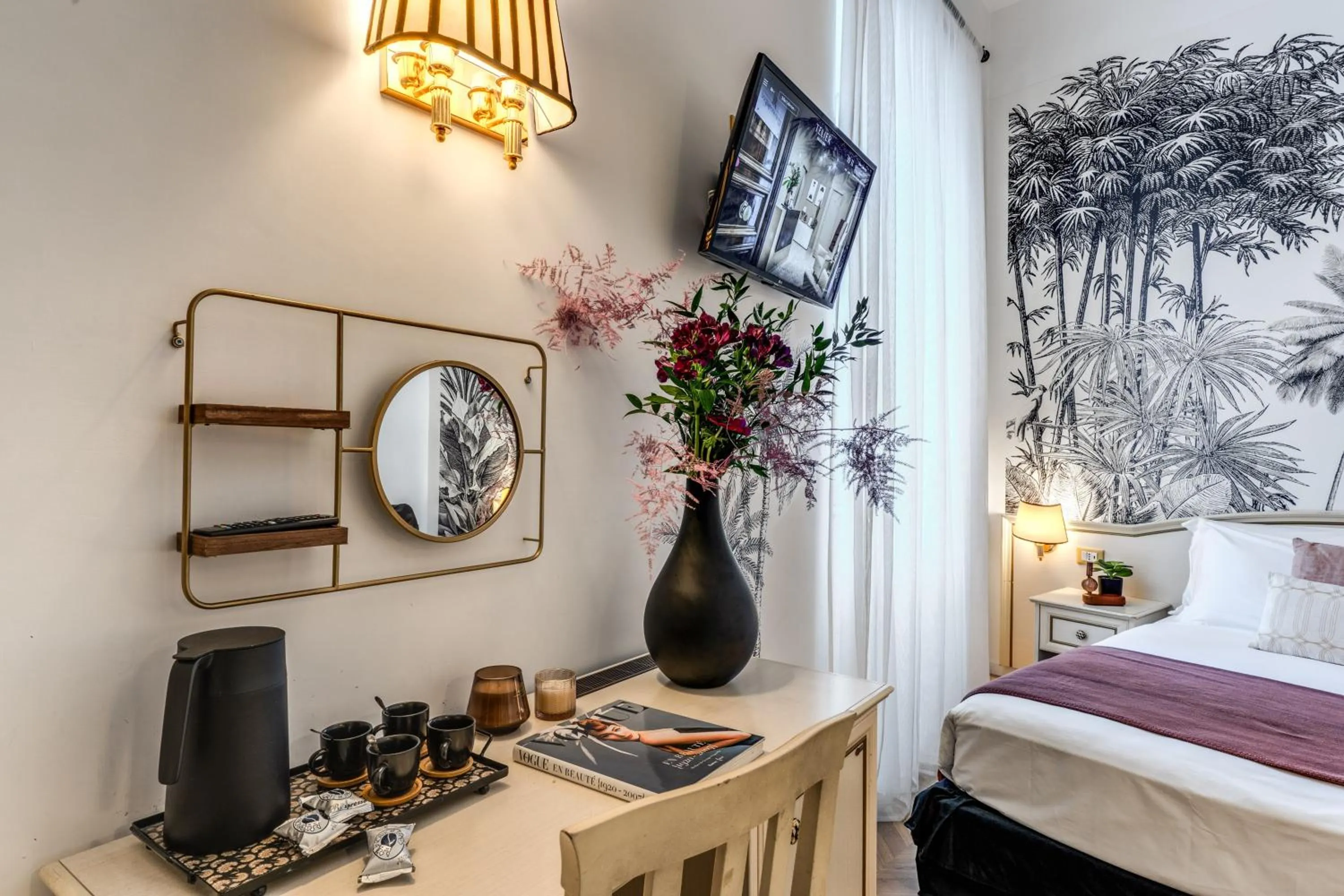 Decorative detail, Bed in Baboon Room