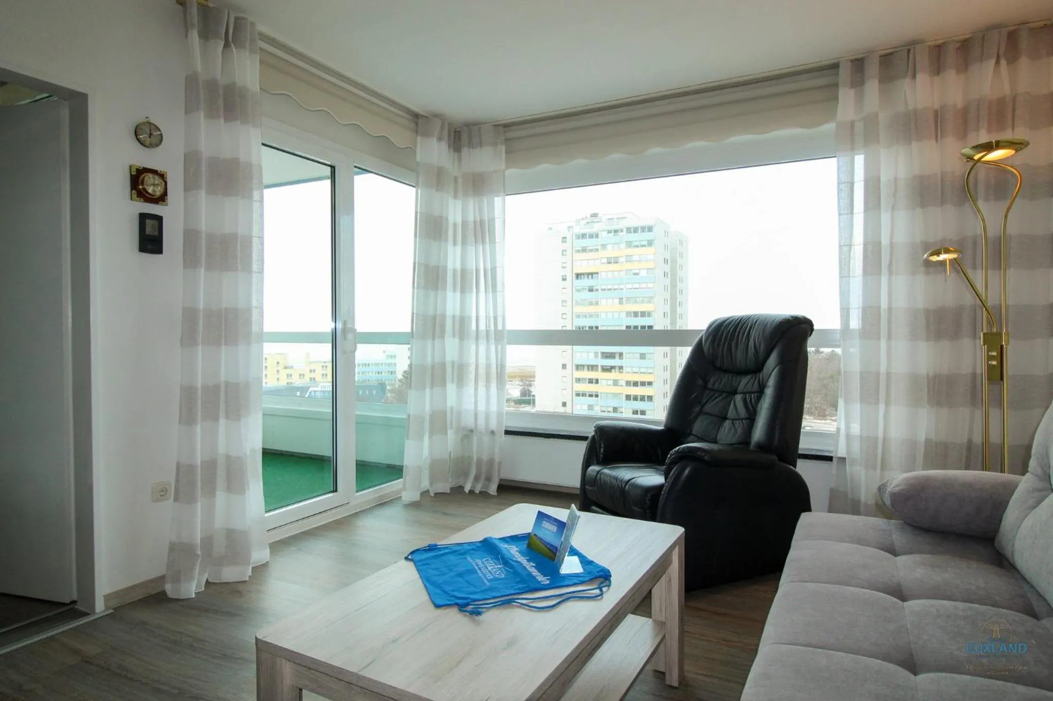 Living room in Urlaub mit spektakulärer Aussicht auf das Wattenmeer