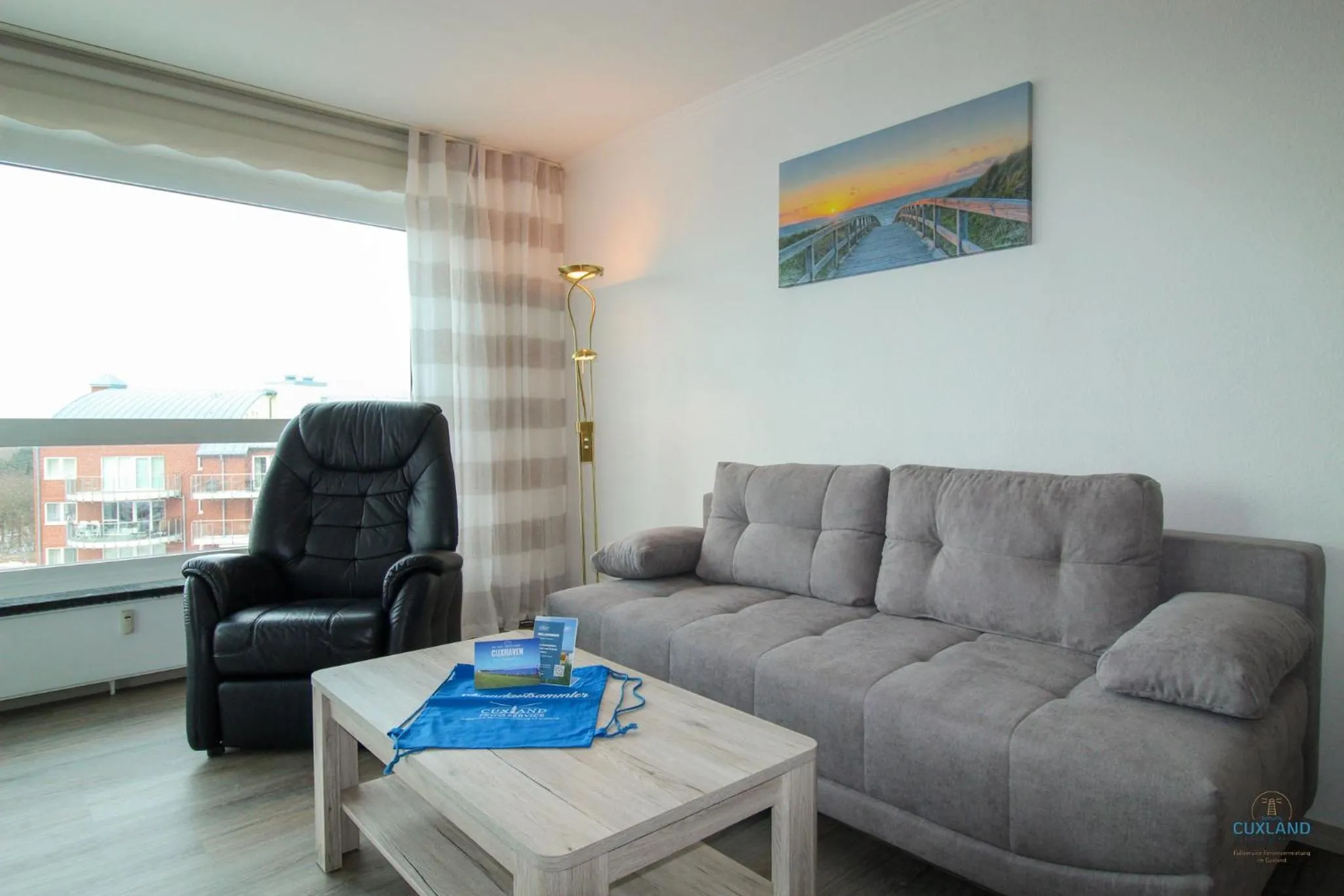 Living room in Urlaub mit spektakulärer Aussicht auf das Wattenmeer