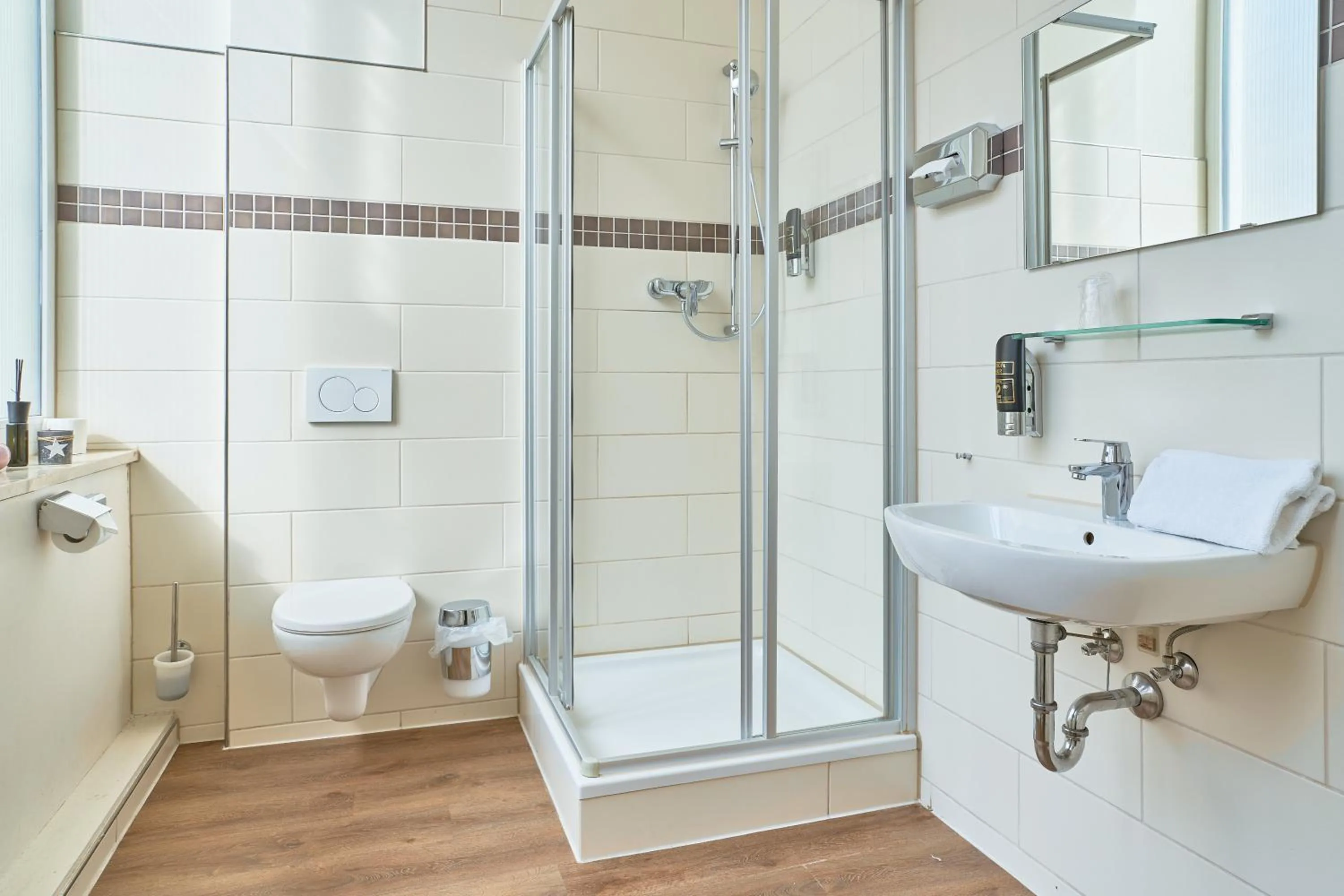 Bathroom in eXo Boutique Hotel Mannheim - by SuperFly Hotels