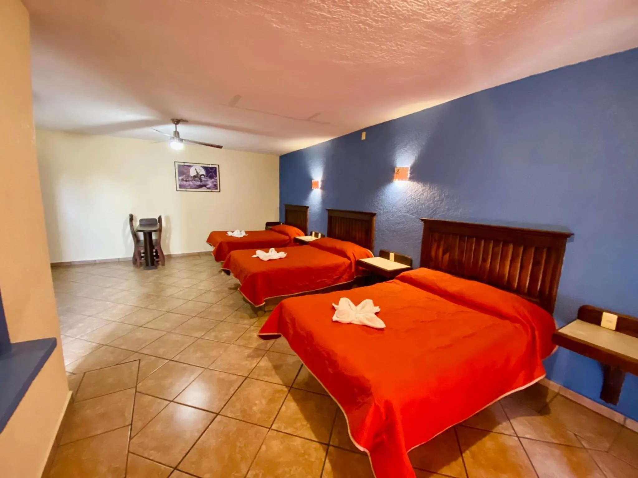Bed in Hotel Cabañas Santa Cruz