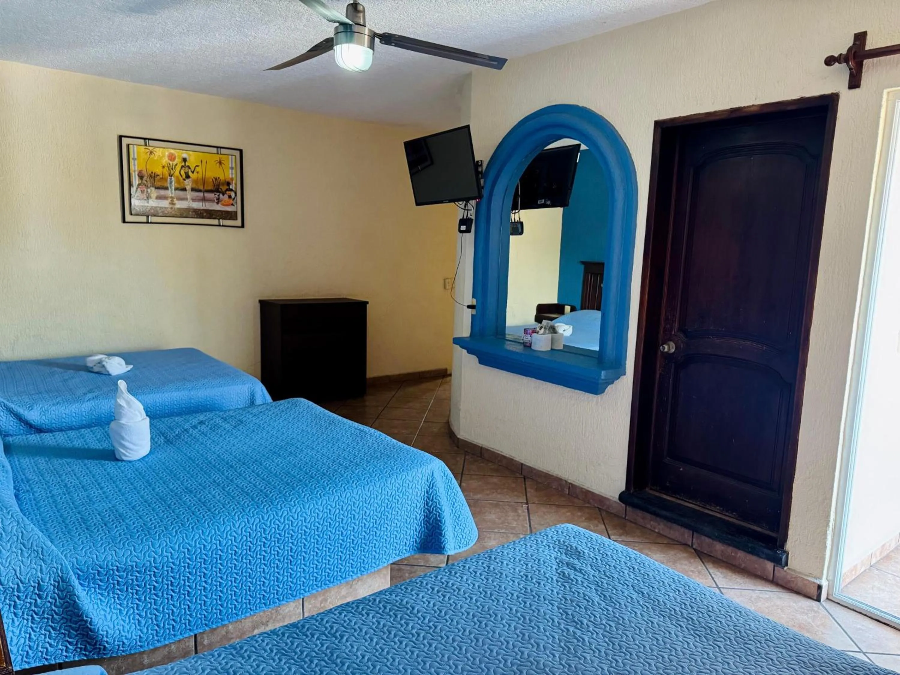 Bed in Hotel Cabañas Santa Cruz