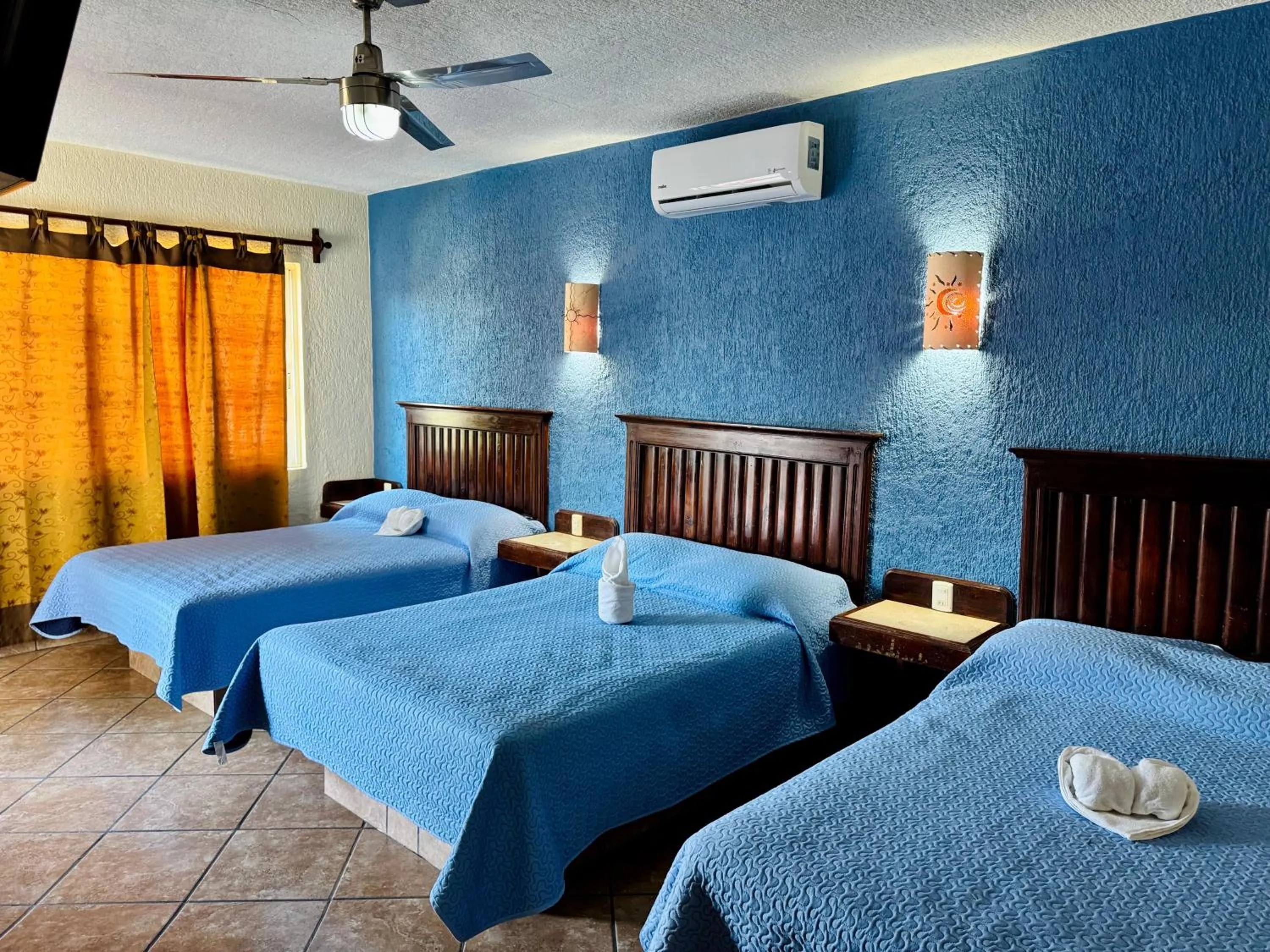 Bed in Hotel Cabañas Santa Cruz