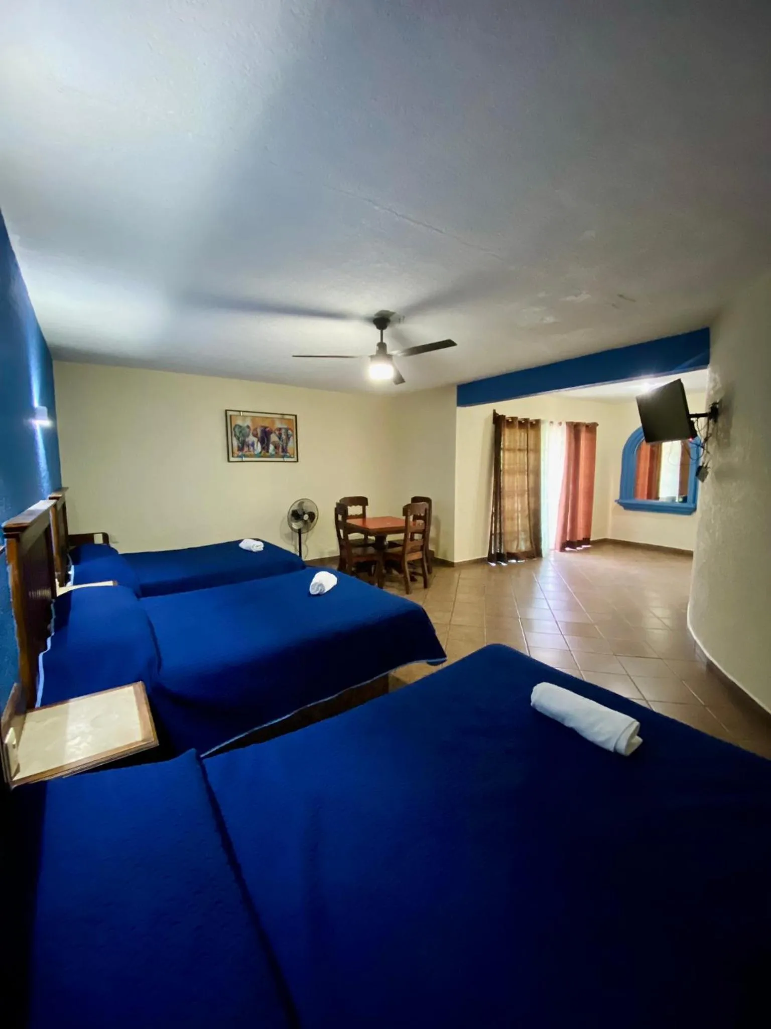 Bed in Hotel Cabañas Santa Cruz