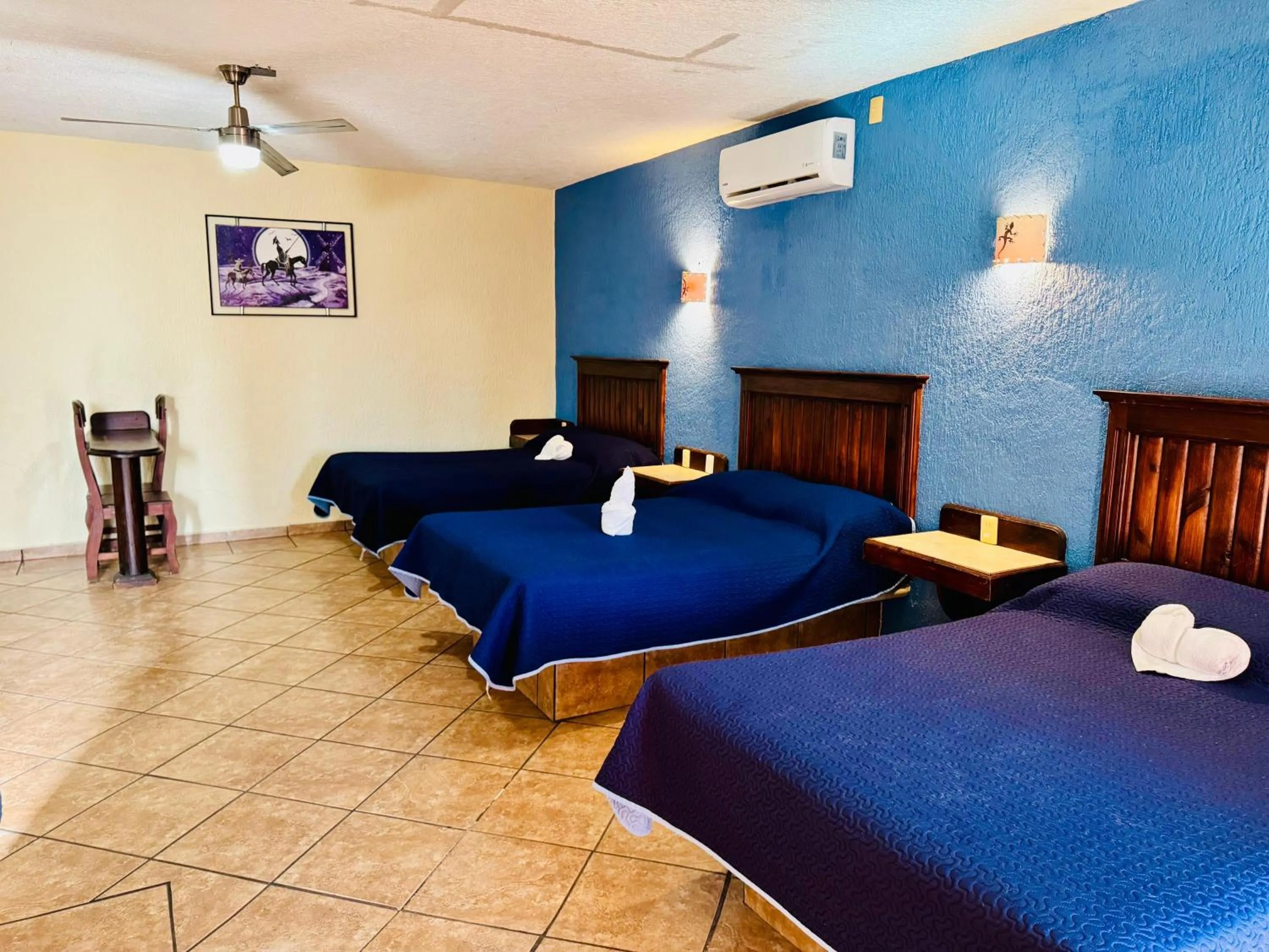 Bed in Hotel Cabañas Santa Cruz