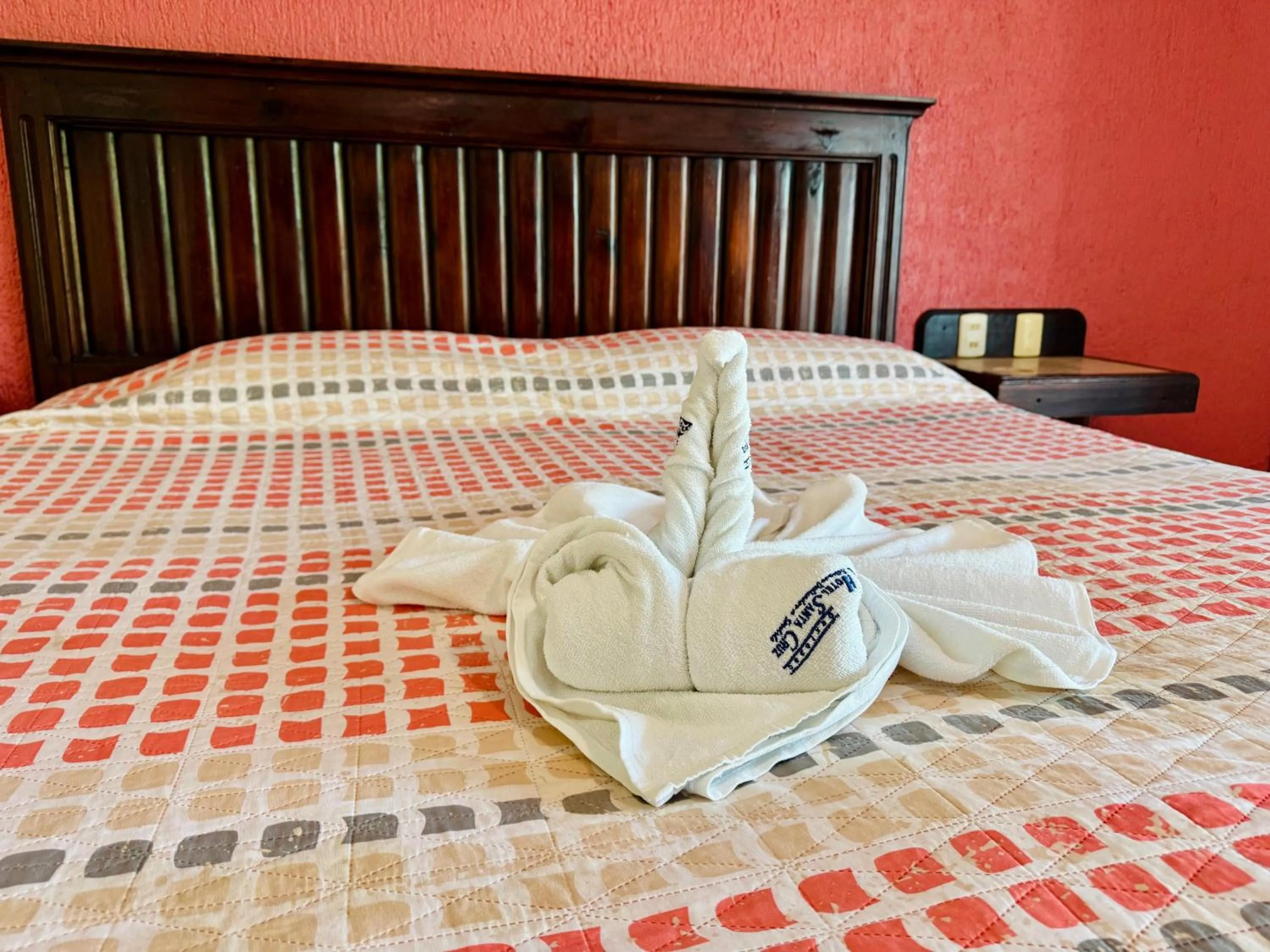 Bed in Hotel Cabañas Santa Cruz