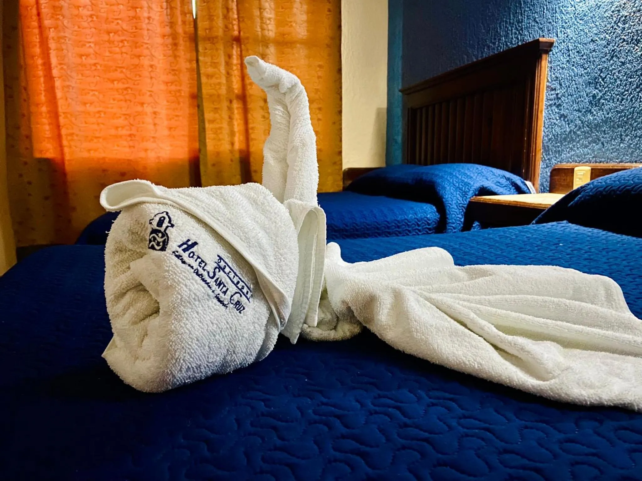 Bed in Hotel Cabañas Santa Cruz