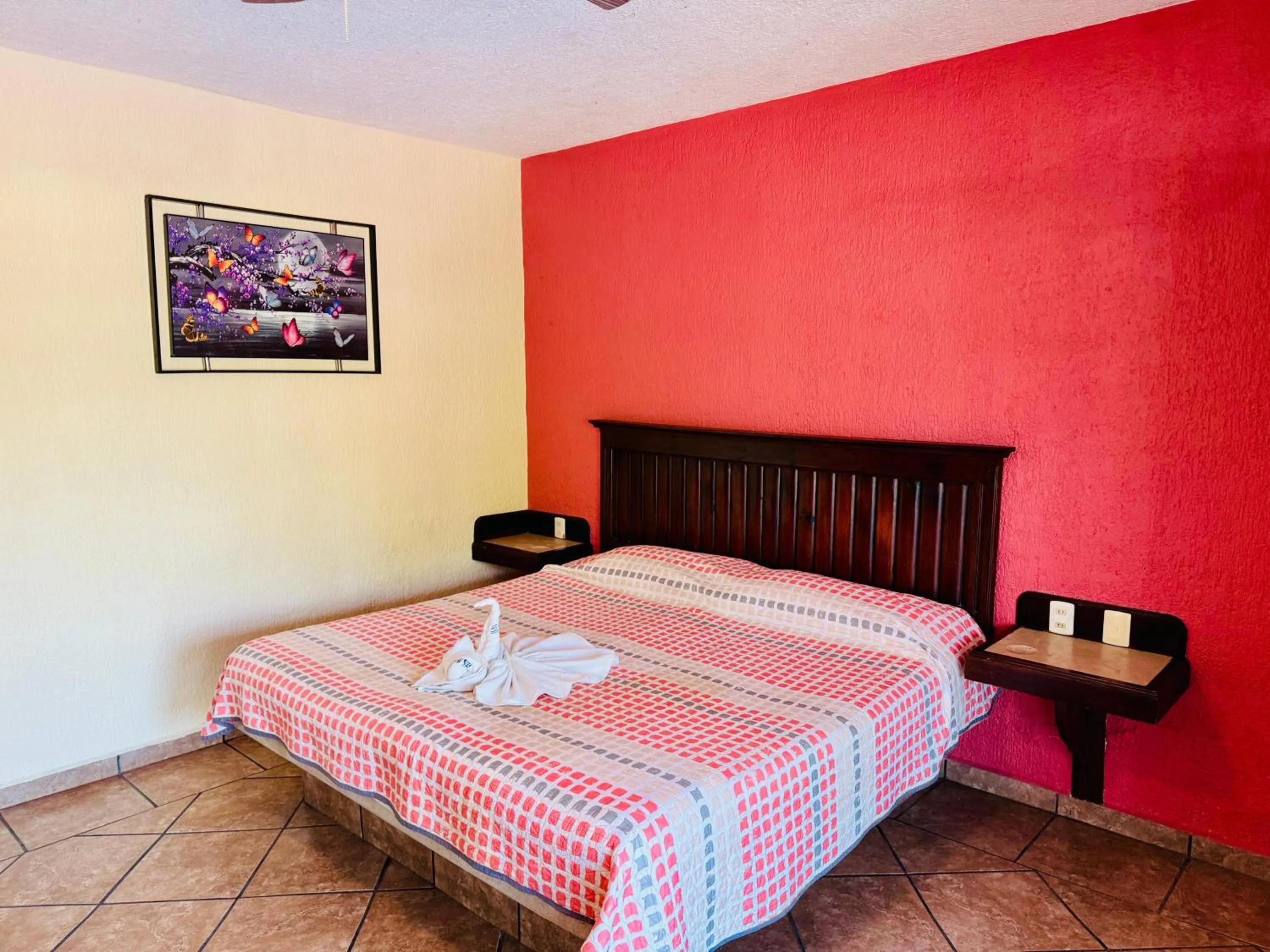 Bed in Hotel Cabañas Santa Cruz