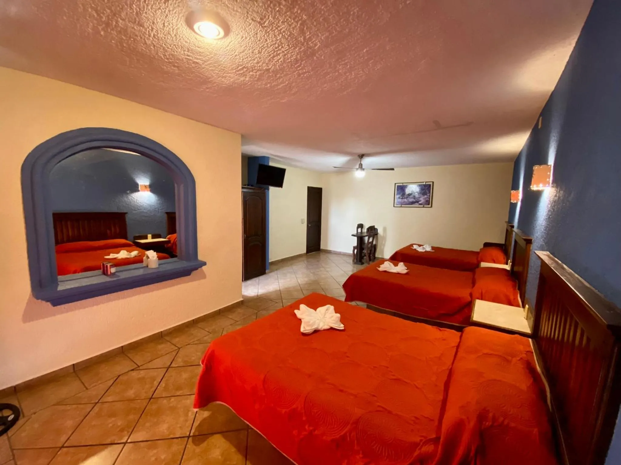Bed in Hotel Cabañas Santa Cruz