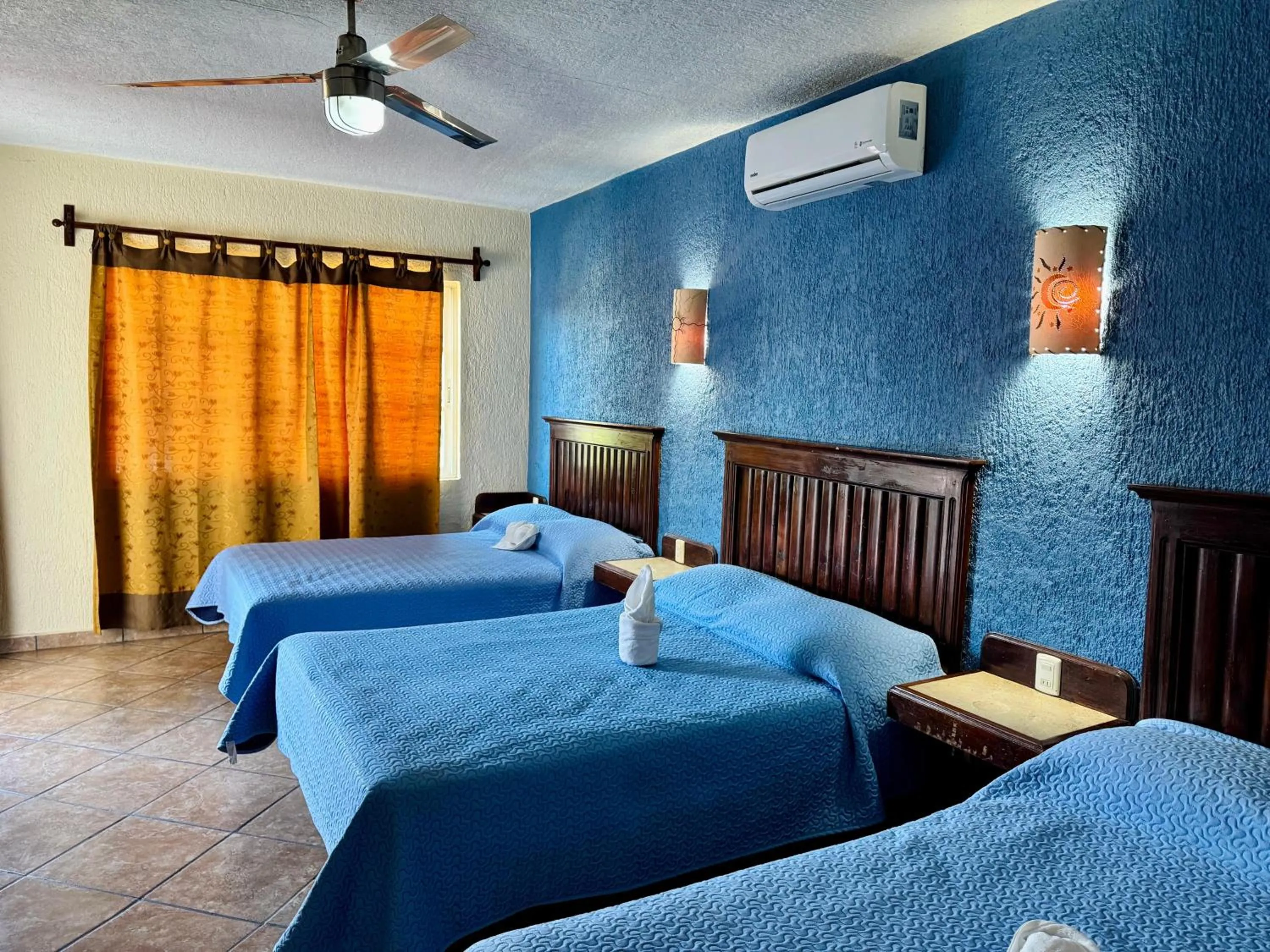 Bed in Hotel Cabañas Santa Cruz