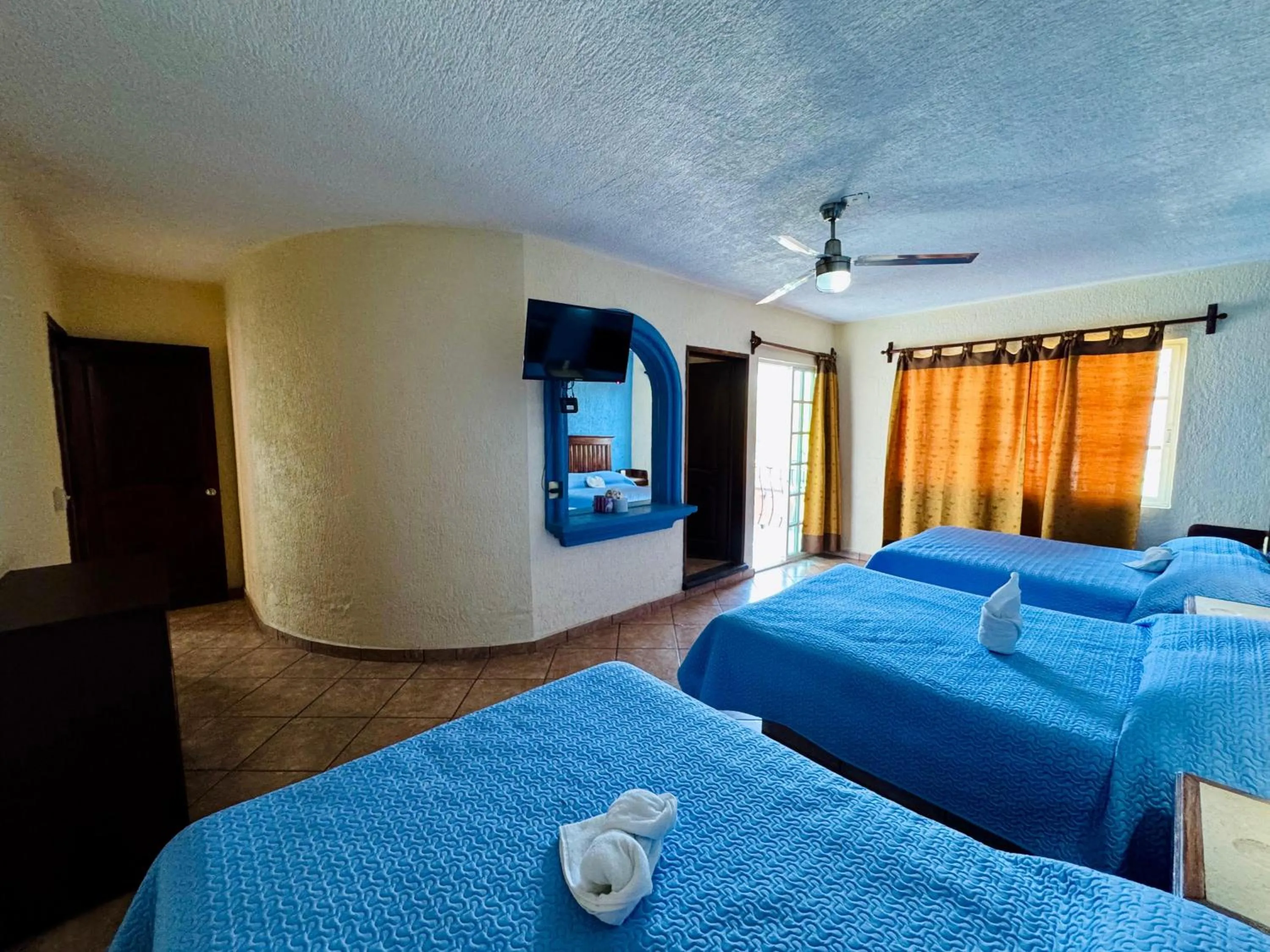 Bed in Hotel Cabañas Santa Cruz