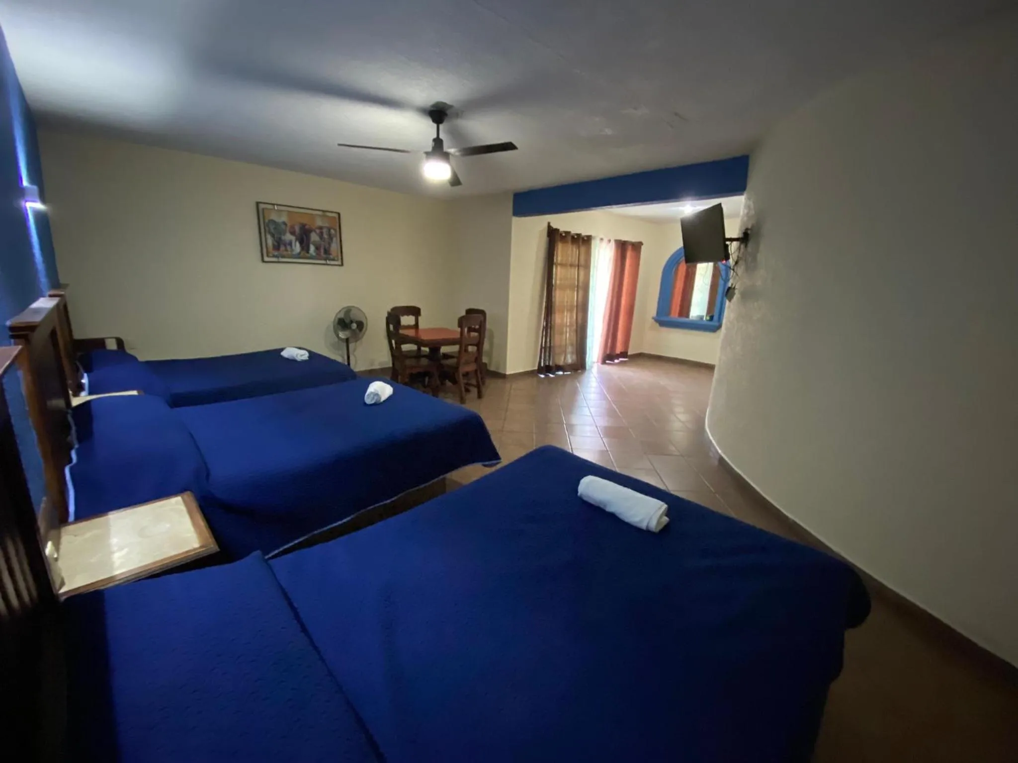 Bed in Hotel Cabañas Santa Cruz