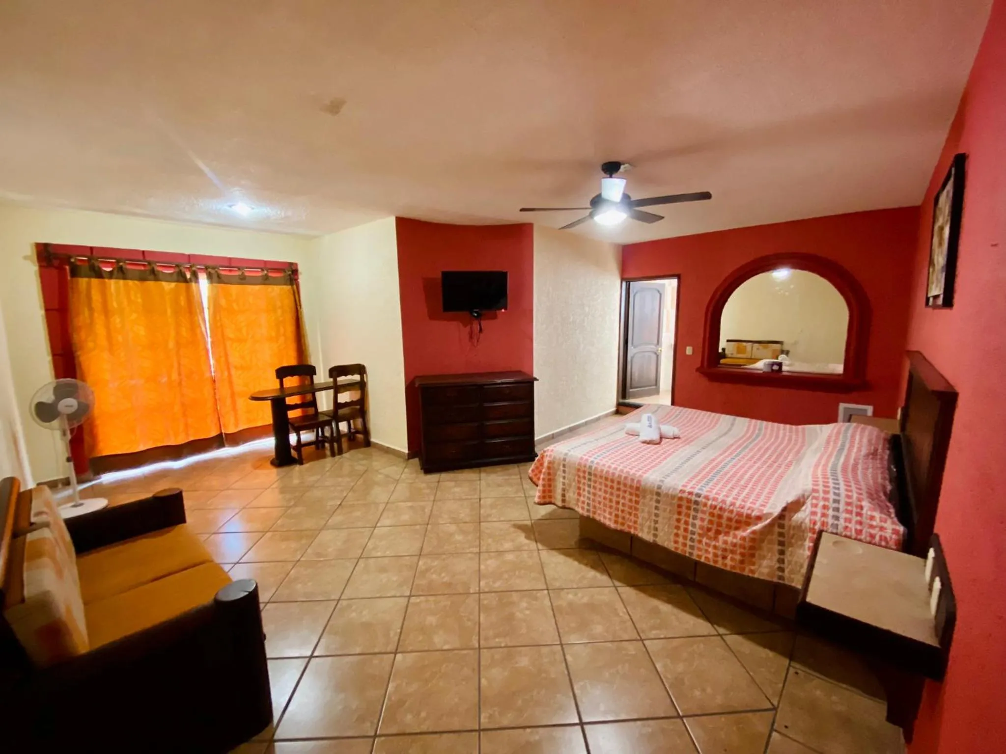 Bed in Hotel Cabañas Santa Cruz