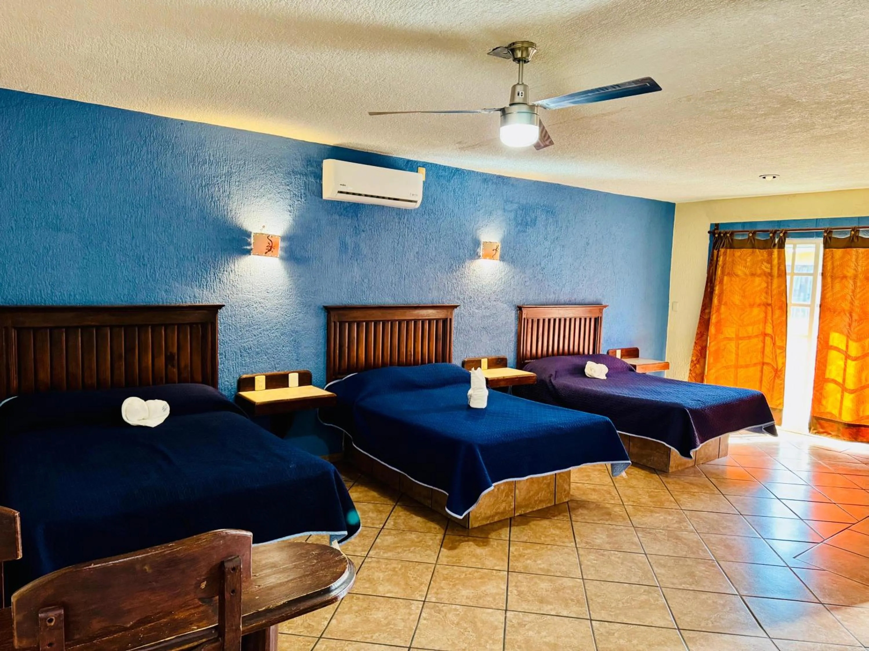 Bed in Hotel Cabañas Santa Cruz