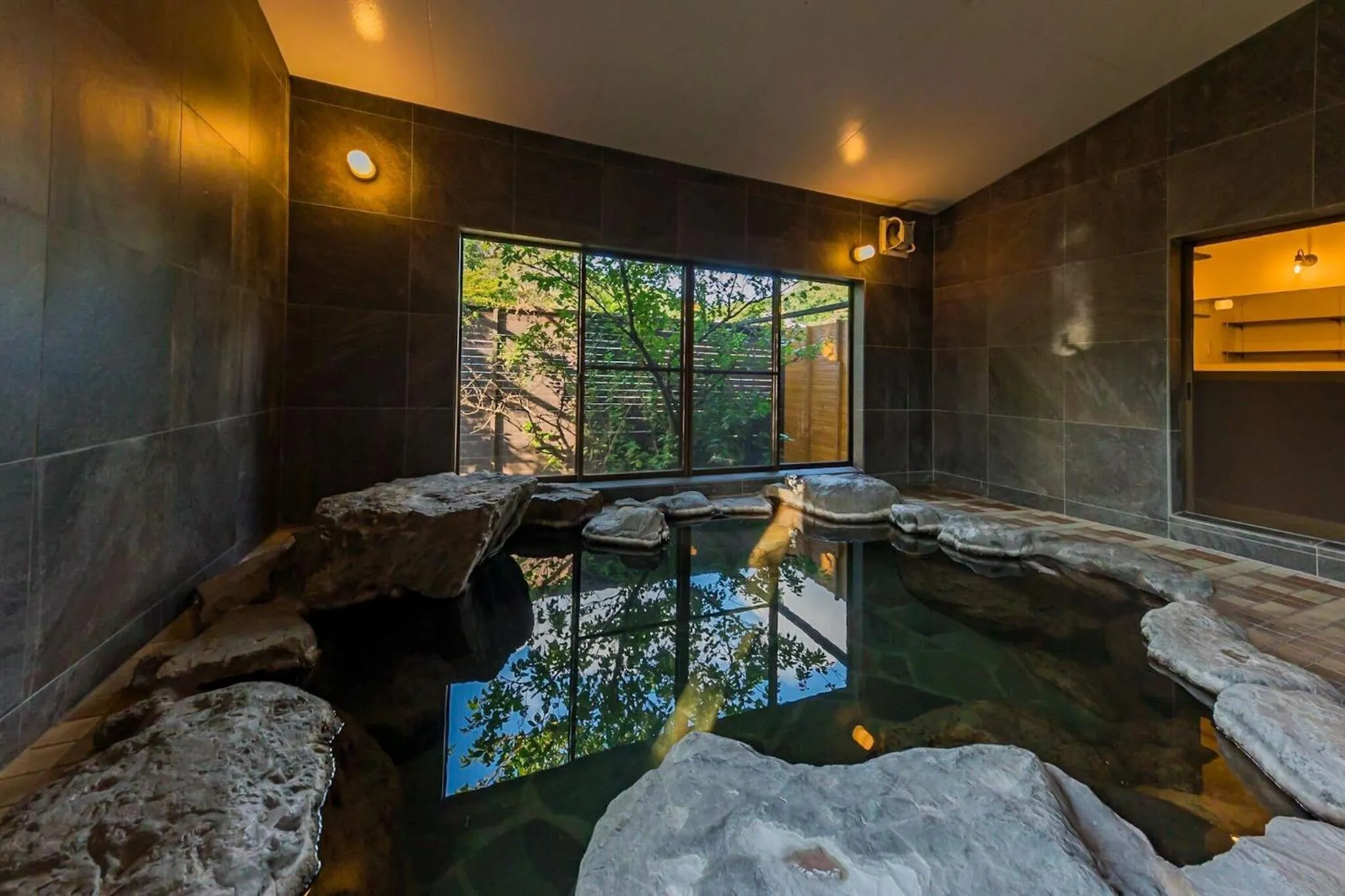Hot Spring Bath in The Village Yufuin Onsen Glamping