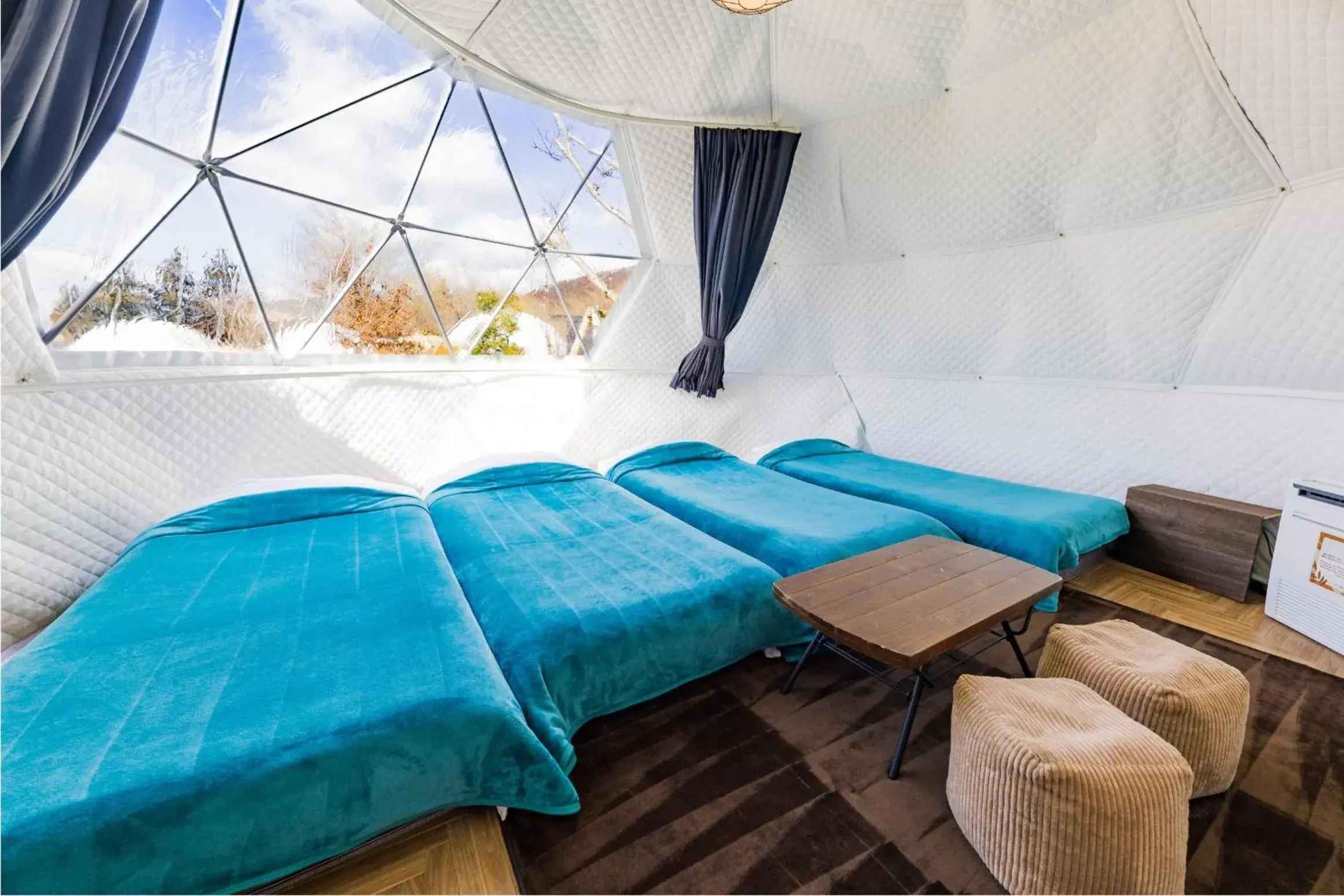 (10) Dome Tent with Private Hot Spring (Single Bed×4) - single occupancy in The Village Yufuin Onsen Glamping (10) Dome Tent with Private Hot Spring (Single Bed×4) - single occupancy in The Village Yufuin Onsen Glamping